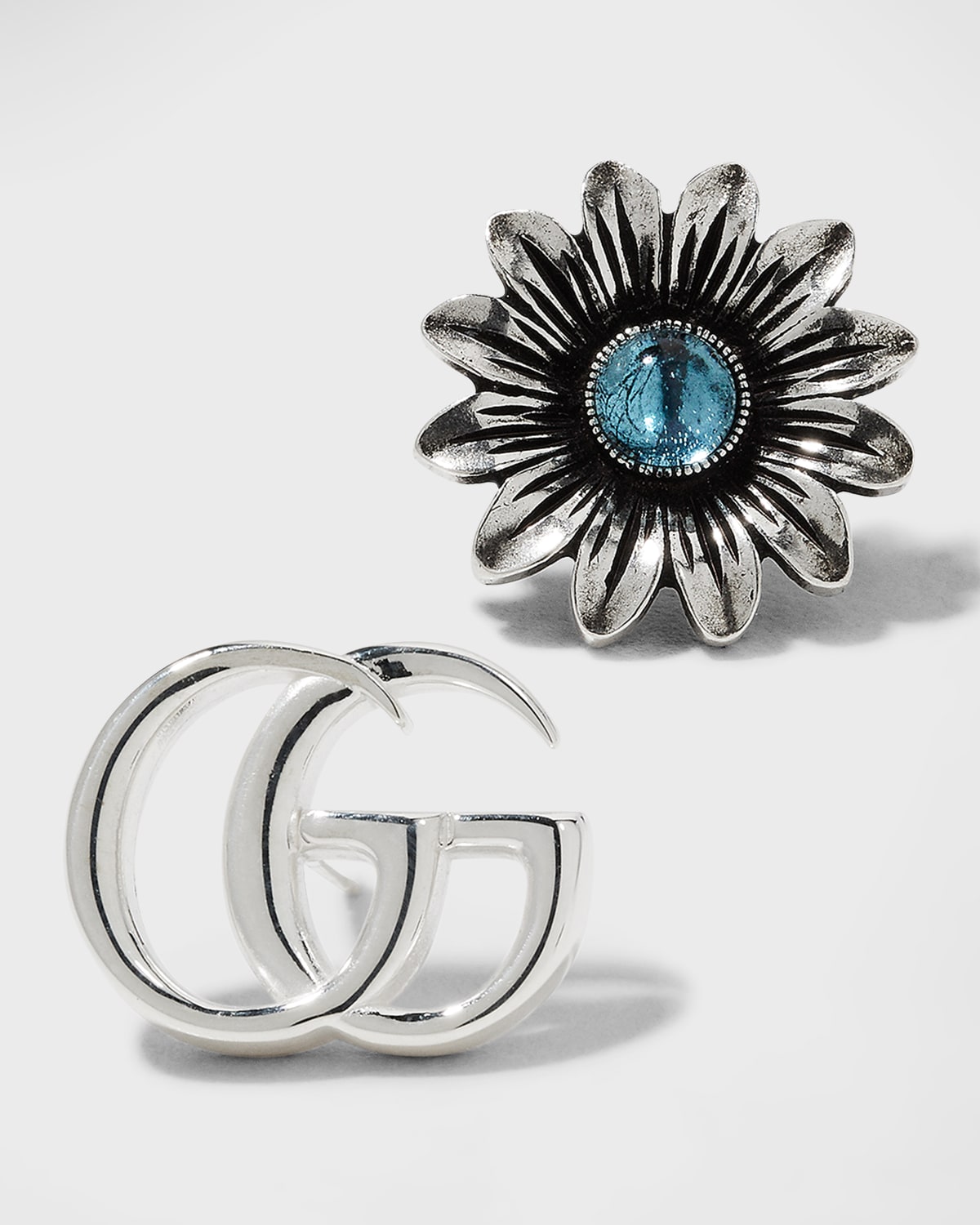 Gucci GG Marmont Sterling Silver Flower Ring Neiman Marcus
