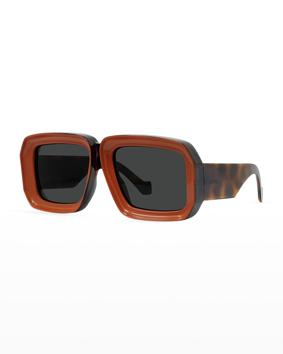 Loewe Oversized Square Monochromatic Sunglasses In 44a Shiny Orange