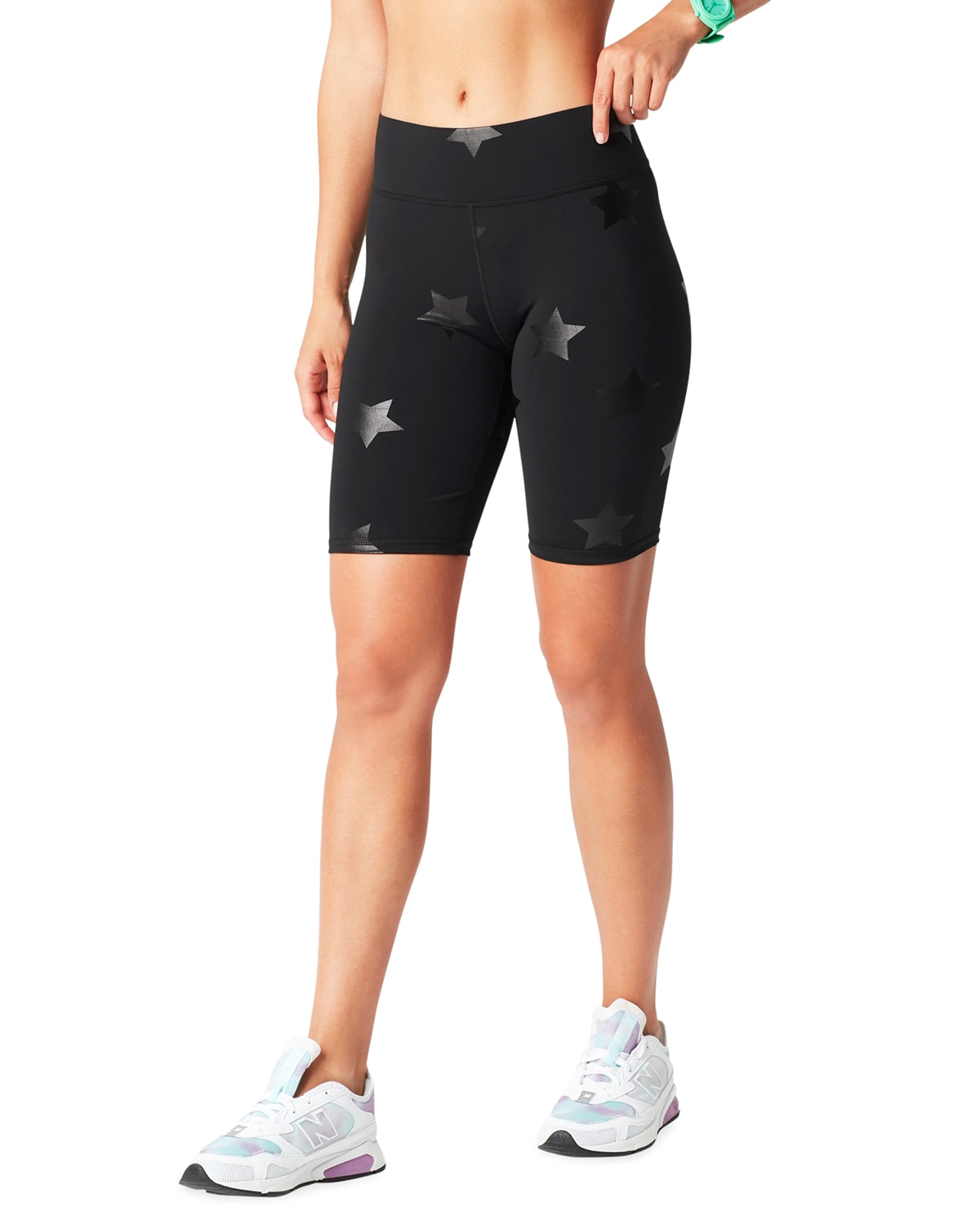 Terez Women's Foiled Star Print Leggings Black Size Medium