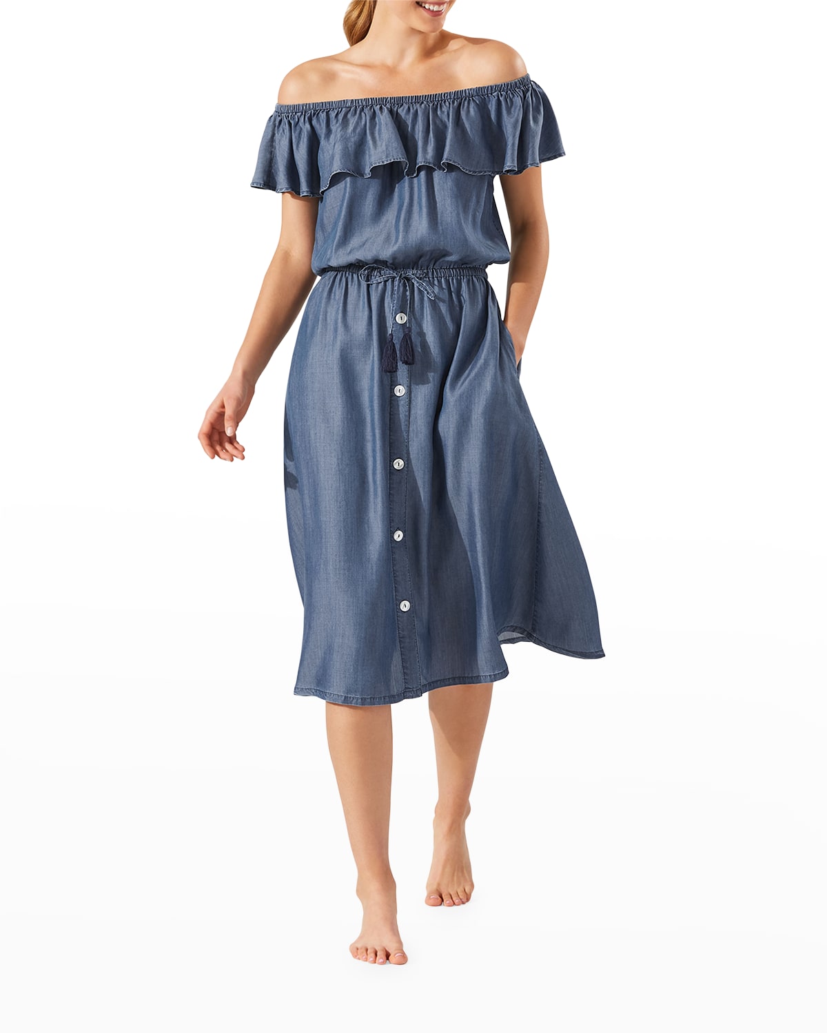 Tommy Bahama Chambray Off-the-Shoulder ...