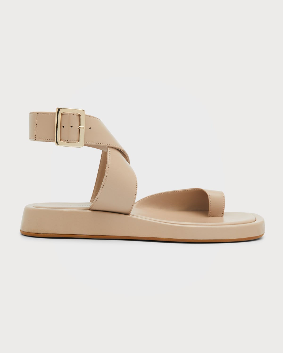 STUDIO AMELIA Pebble Toe-Ring Flat Sandals | Neiman Marcus