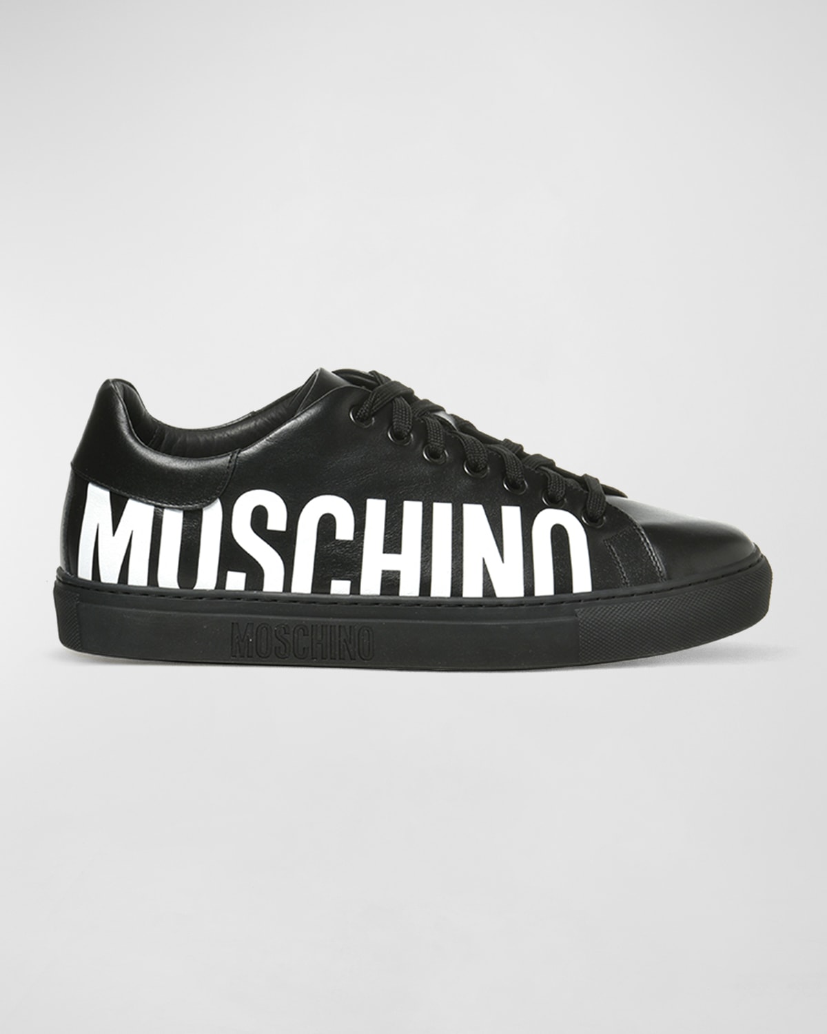 Moschino Men's Two-Tone Logo Low-Top Sneakers | Neiman Marcus