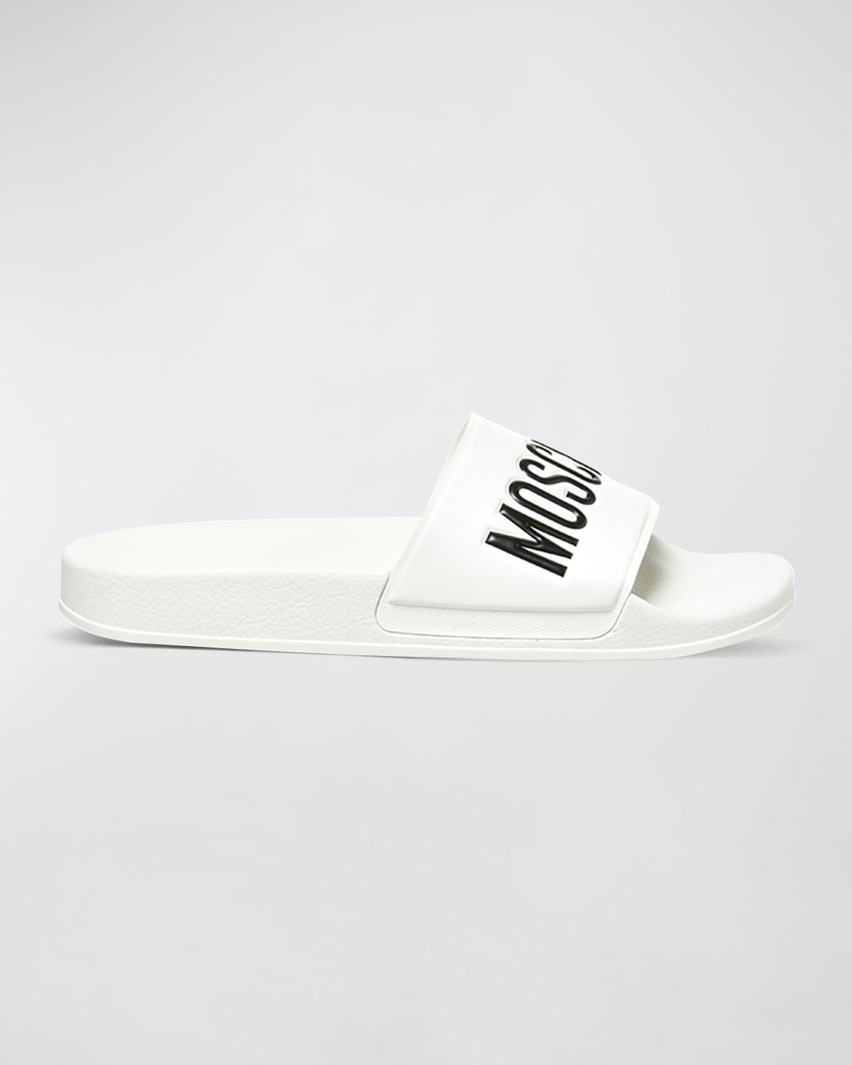Alexander McQueen Men's Logo Pool Slide Sandals Neiman Marcus