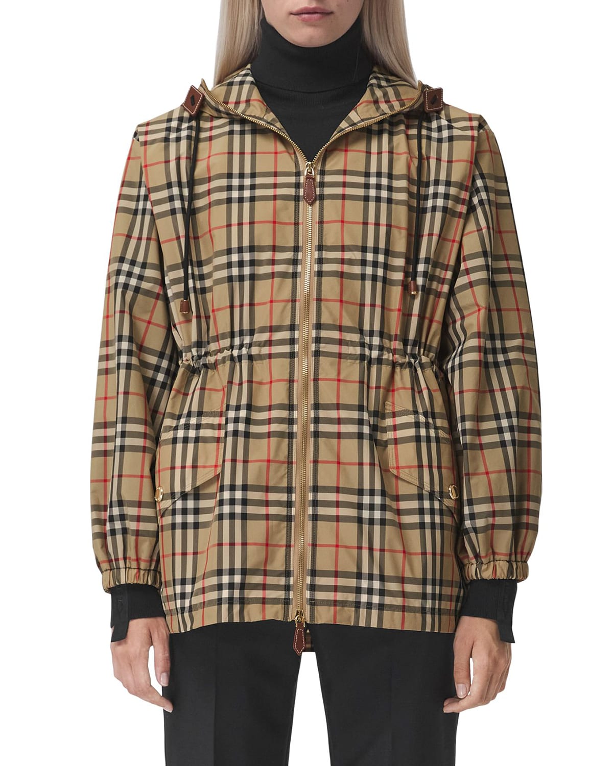 Burberry Vintage Check Hooded Jacket | Neiman Marcus