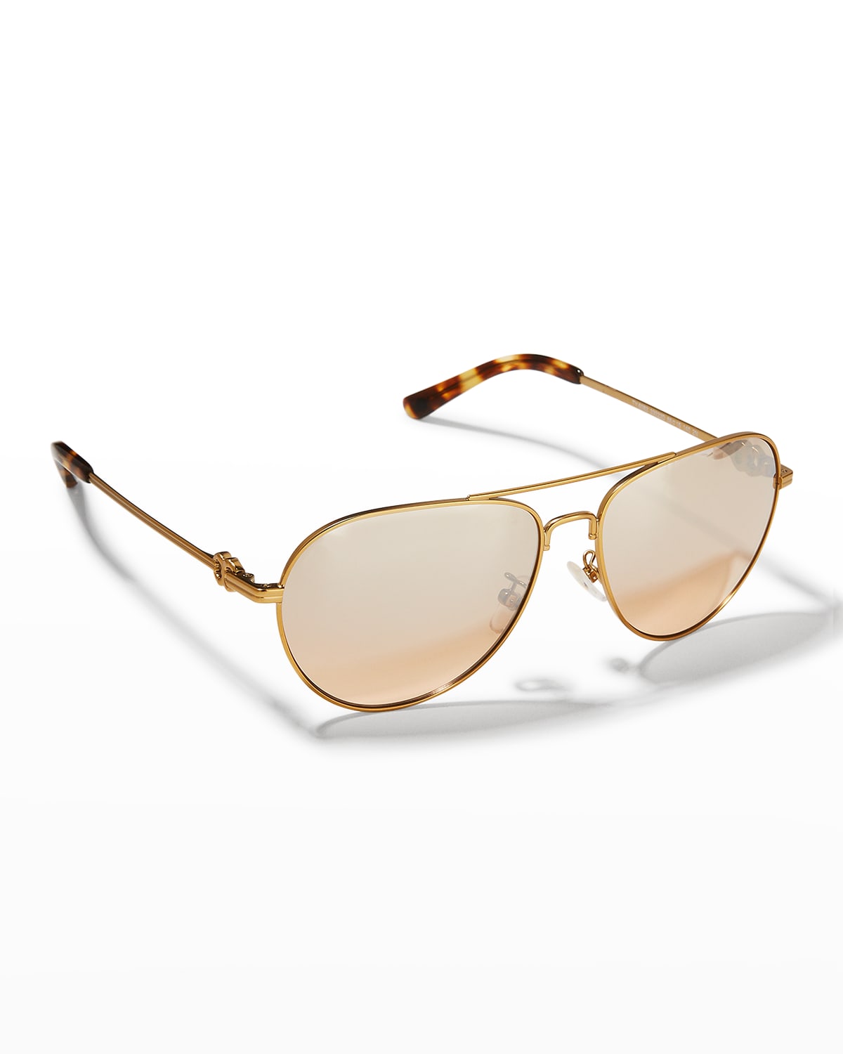 Tory Burch Polarized Metal Aviator Sunglasses Neiman Marcus