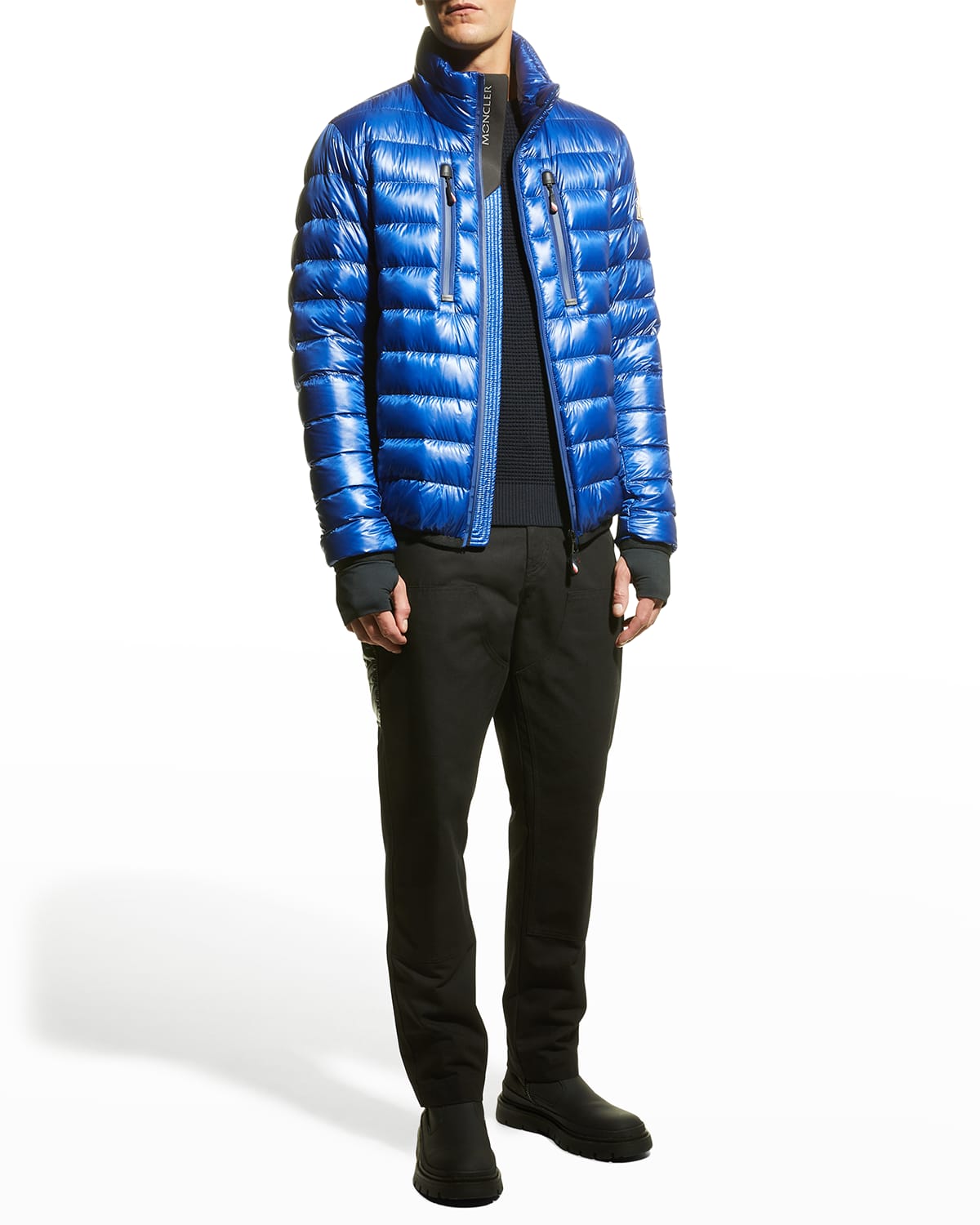 blue moncler bubble jacket