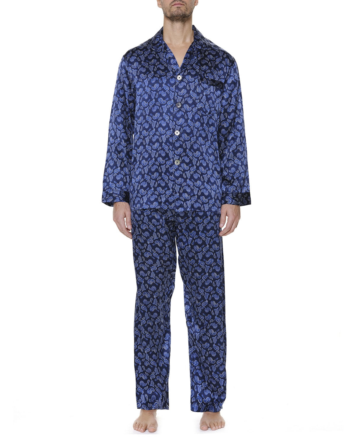 Majestic International Men's Silk Paisley Pajama Set | Neiman Marcus