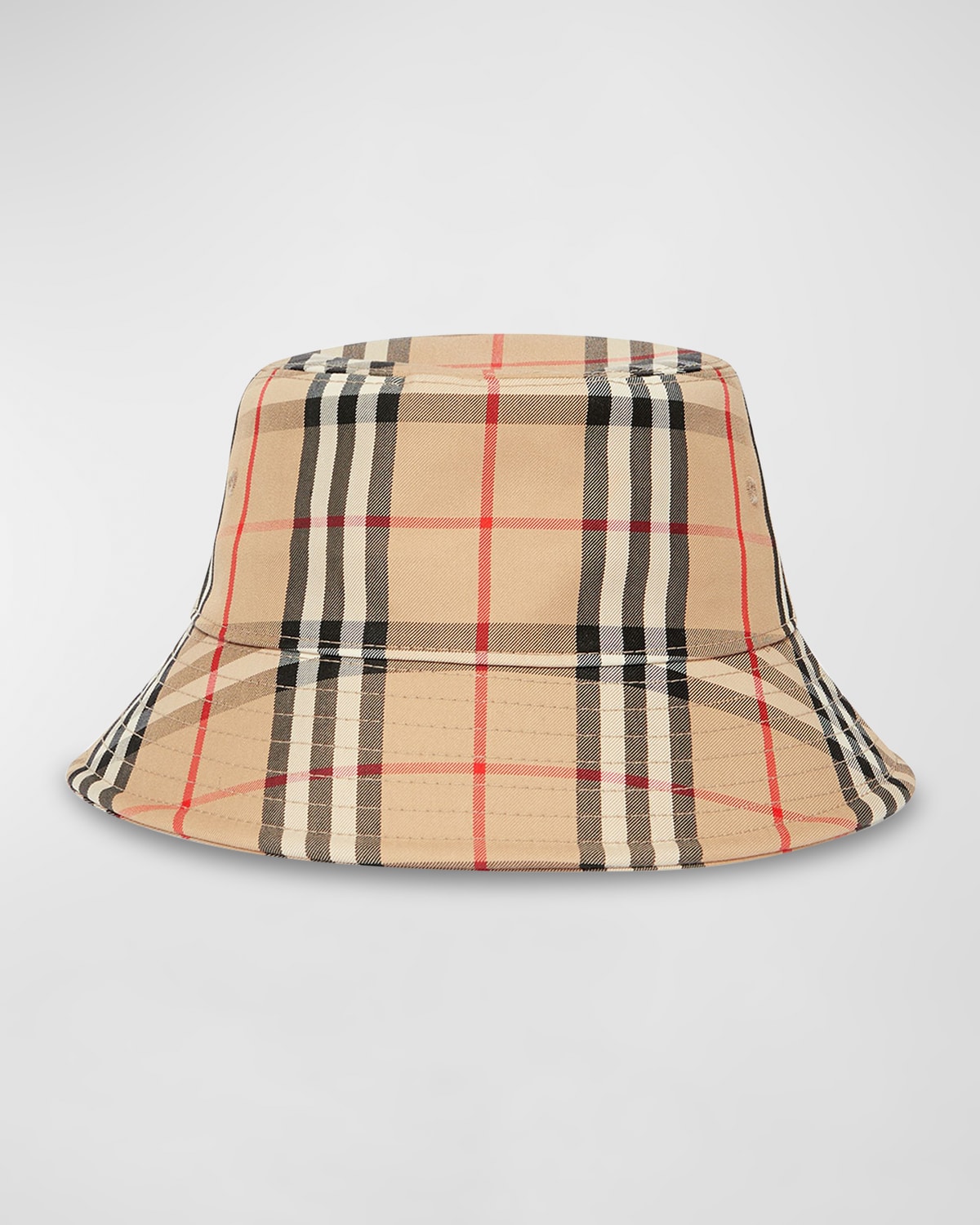 Burberry Tweed Check Bucket Hat | Neiman Marcus