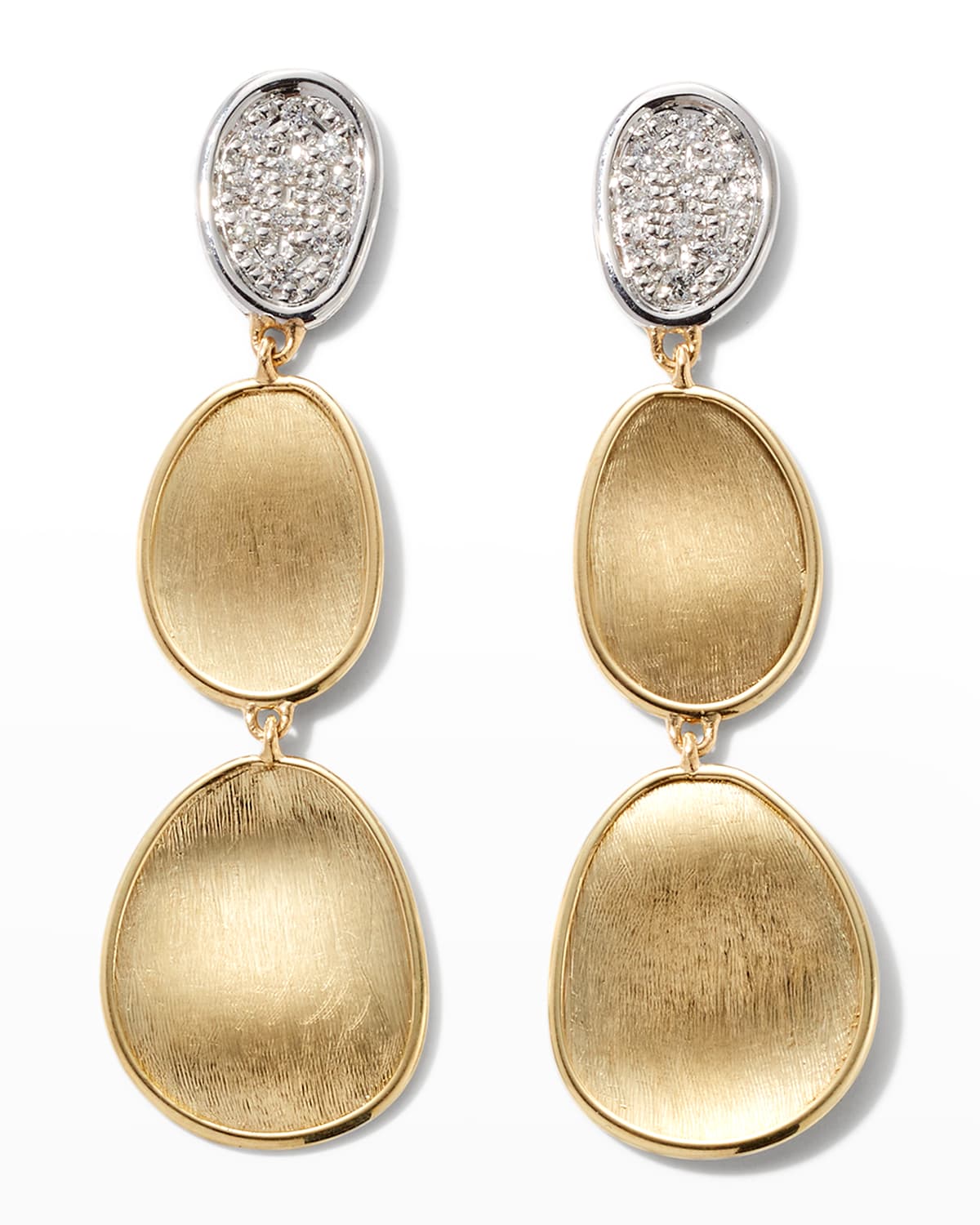 Marco Bicego Marrakech Onde 18k Yellow And White Gold Double Drop Earrings Neiman Marcus 5473