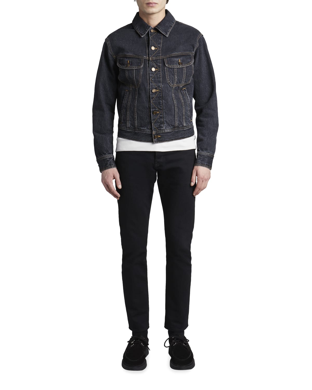 saint laurent denim jacket black