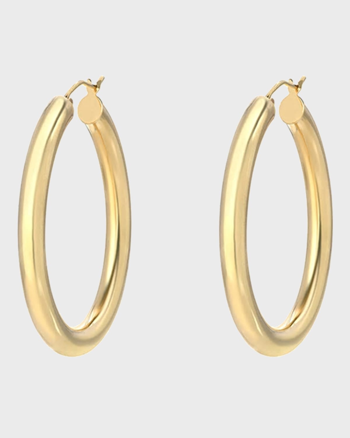 Zoe Lev Jewelry 14k Gold Thick Oval Hoop Earrings | Neiman Marcus