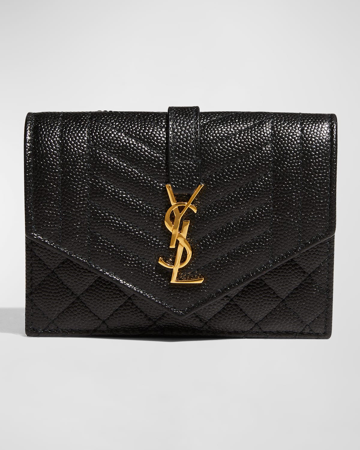 Saint Laurent YSL Flap Leather Card Case Neiman Marcus