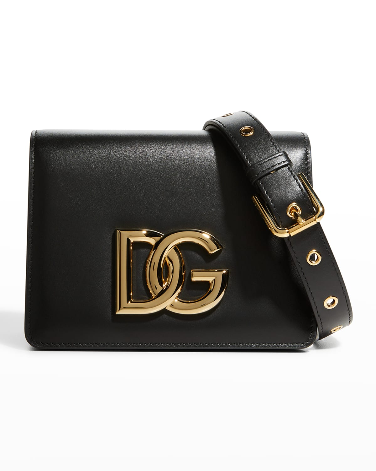 Dolce&Gabbana DG Logo Zip Leather Clutch Bag | Neiman Marcus