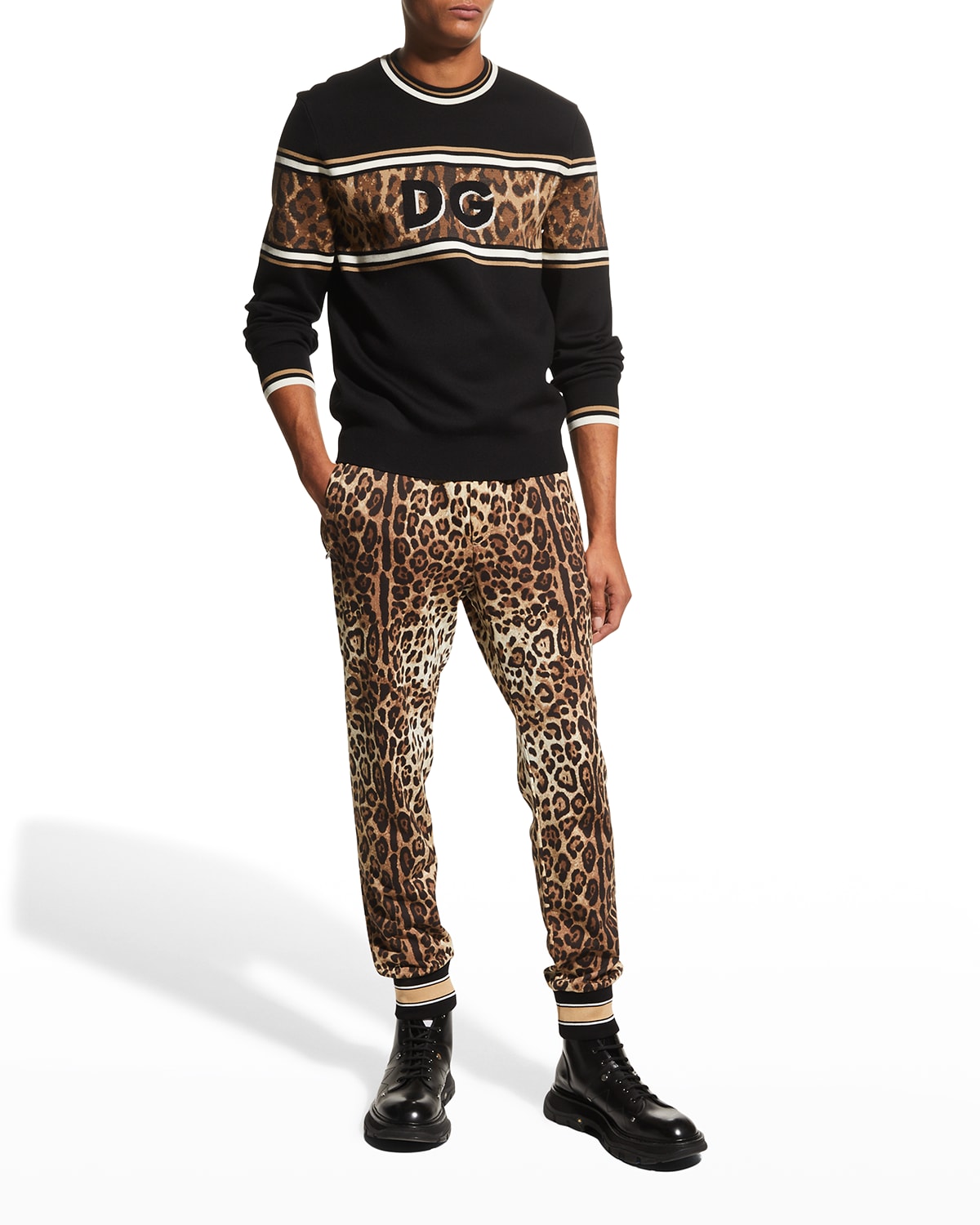 leopard jeans mens