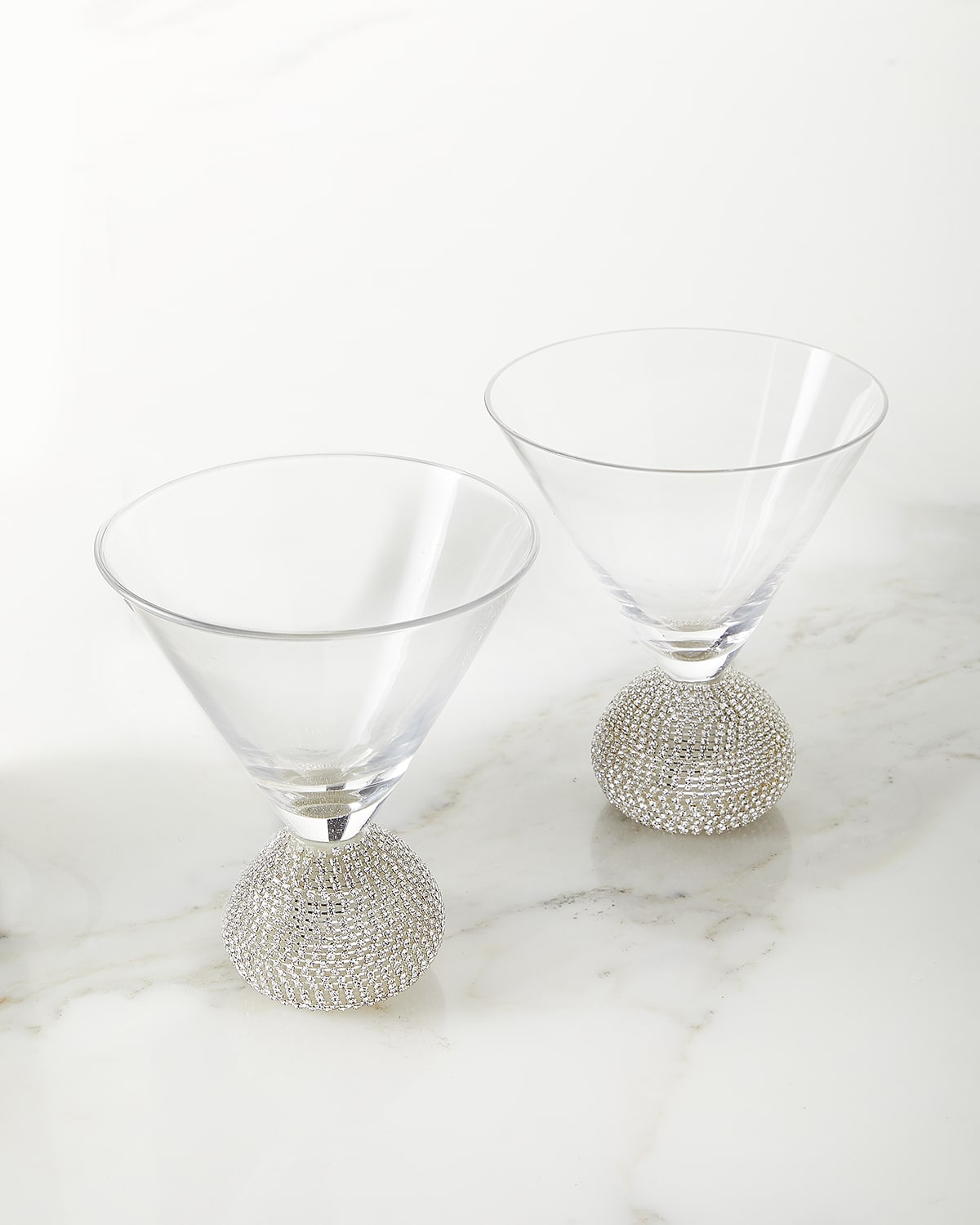 Jay Companies Daphne Silver Set Of 2 Martini Glasses 8.79 Oz. main image 1