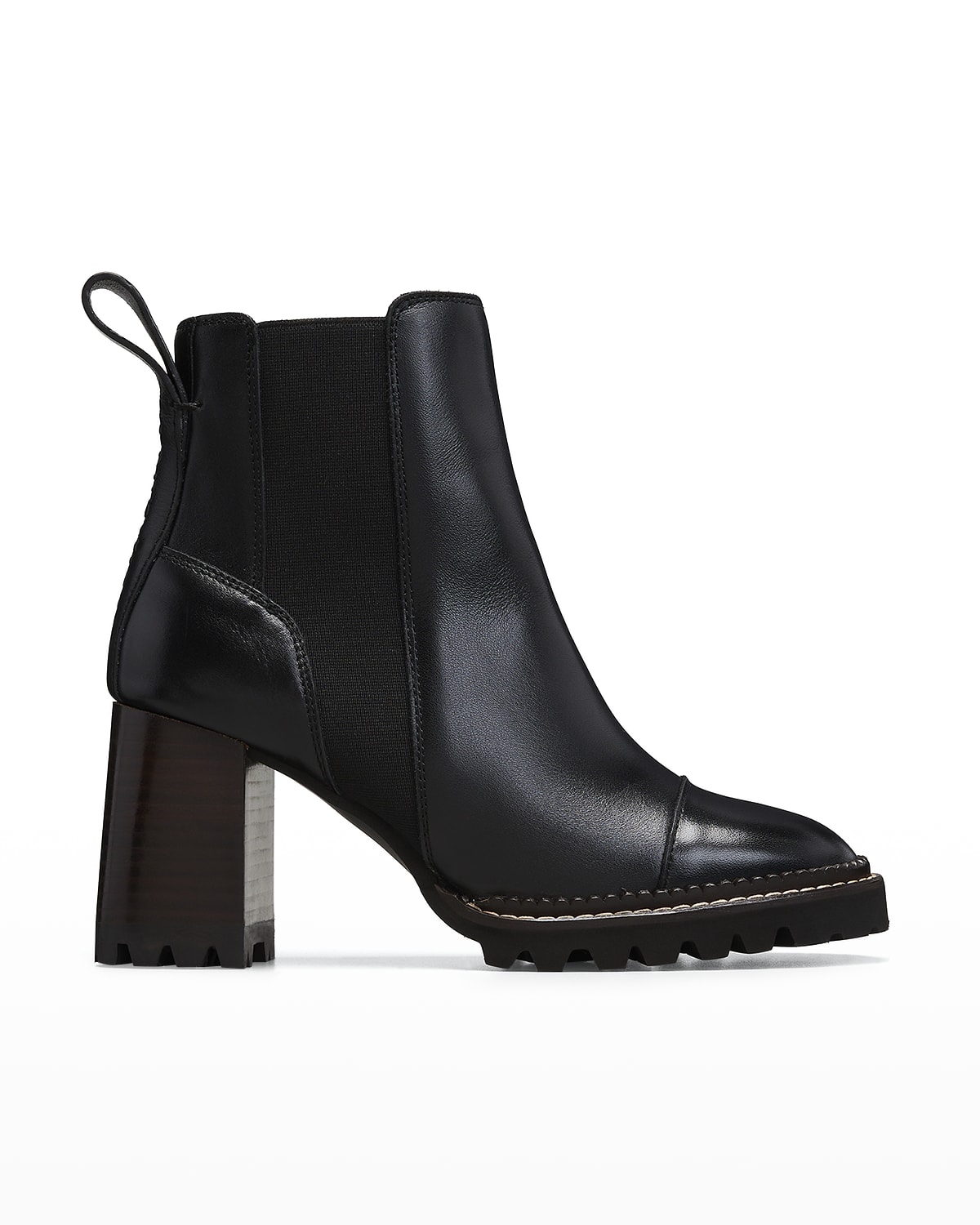Marc Fisher LTD Yale Leather Pointed Chelsea Booties | Neiman Marcus