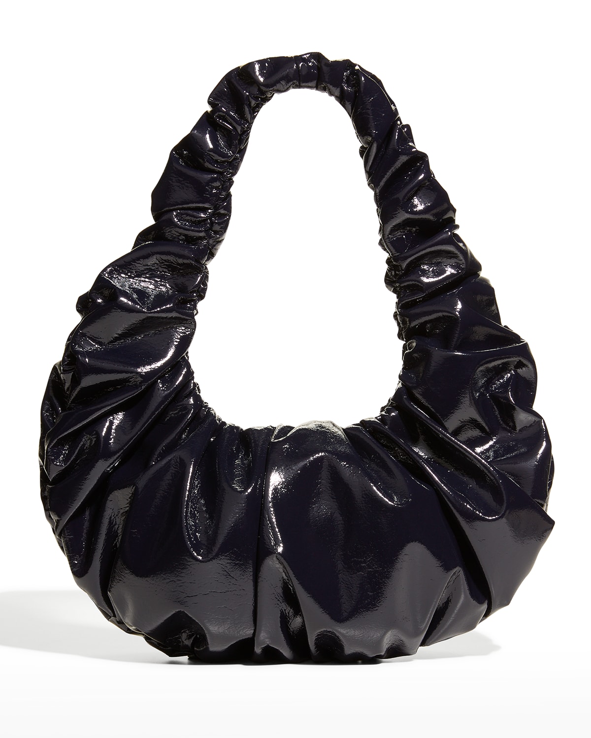 Nanushka Anja Ruched Satin Shoulder Bag Neiman Marcus