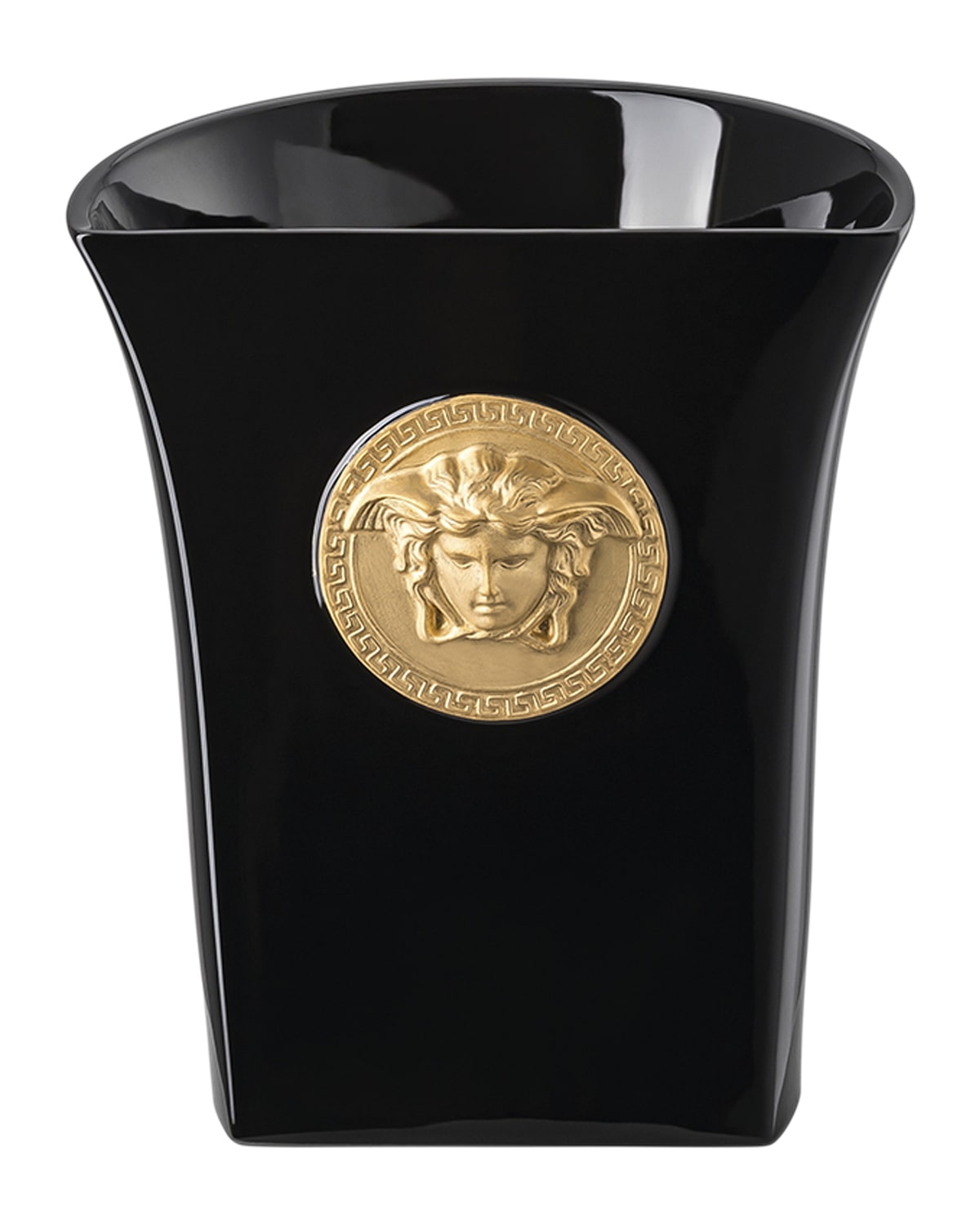 Versace Medusa Grande Vase in Black 6" Neiman Marcus