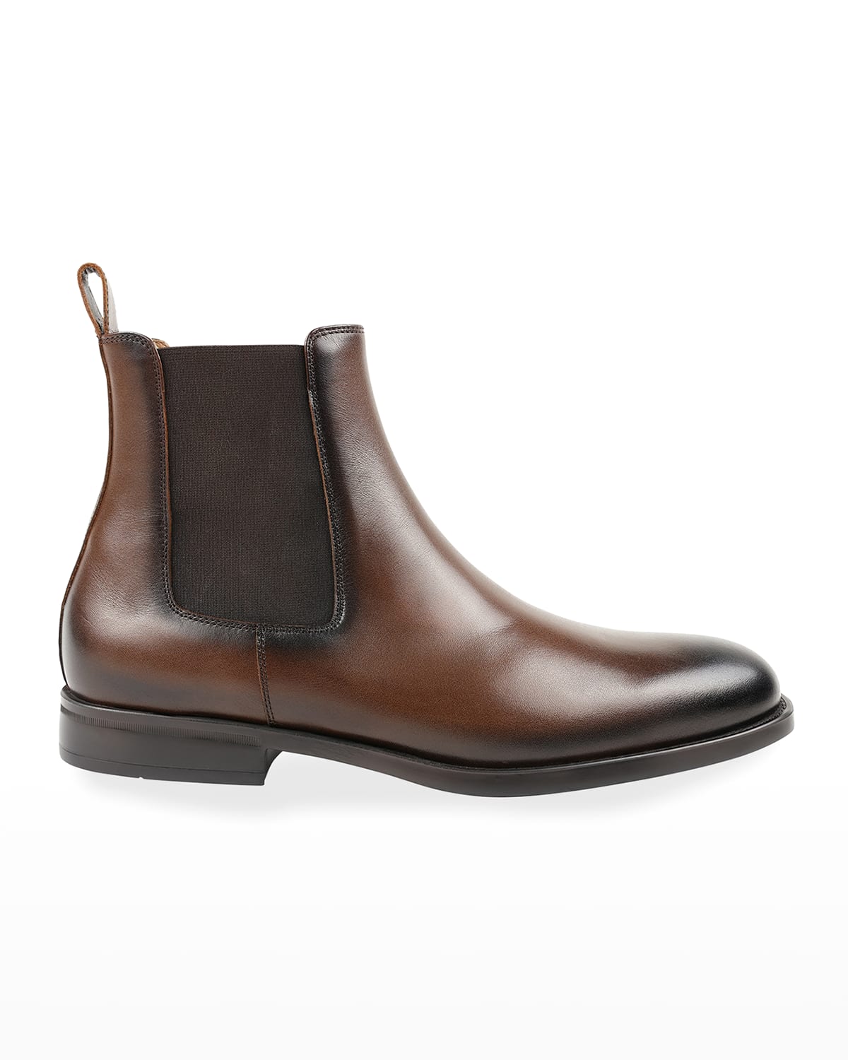 Prada Saffiano Leather Chelsea Boots, Black | Neiman Marcus