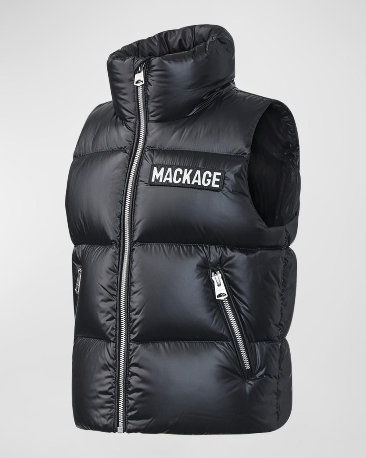 MACKAGE 키즈 찰리 퀼팅 로고 조끼 2-6