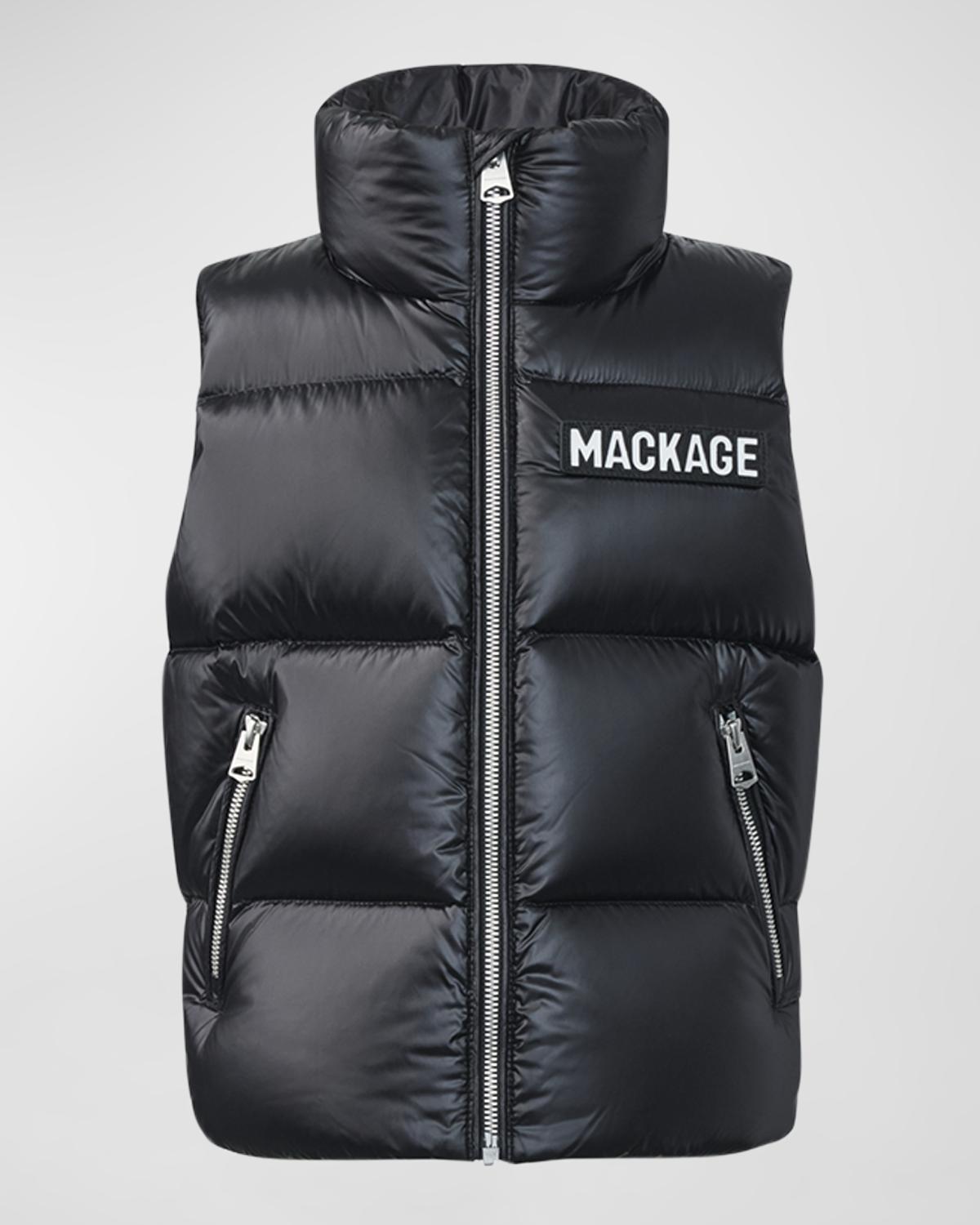 MACKAGE 키즈 찰리 퀼팅 로고 조끼 2-6
