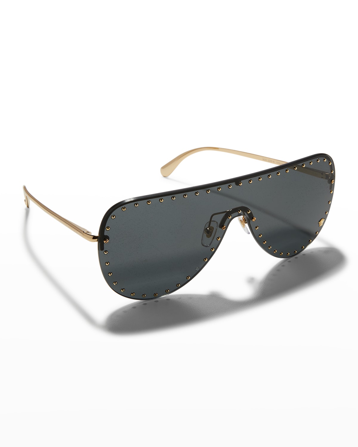 Versace Men's MedusaLogo Shield Sunglasses Neiman Marcus