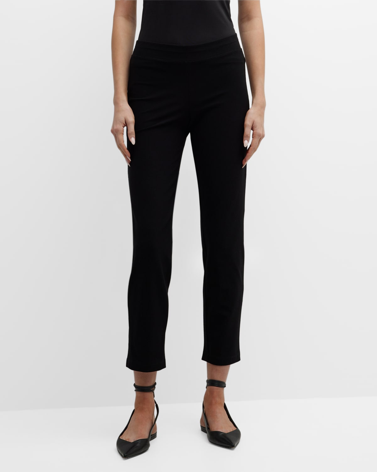 Eileen Fisher Petite Washable Stretch Crepe Slim Ankle Pants | Neiman ...