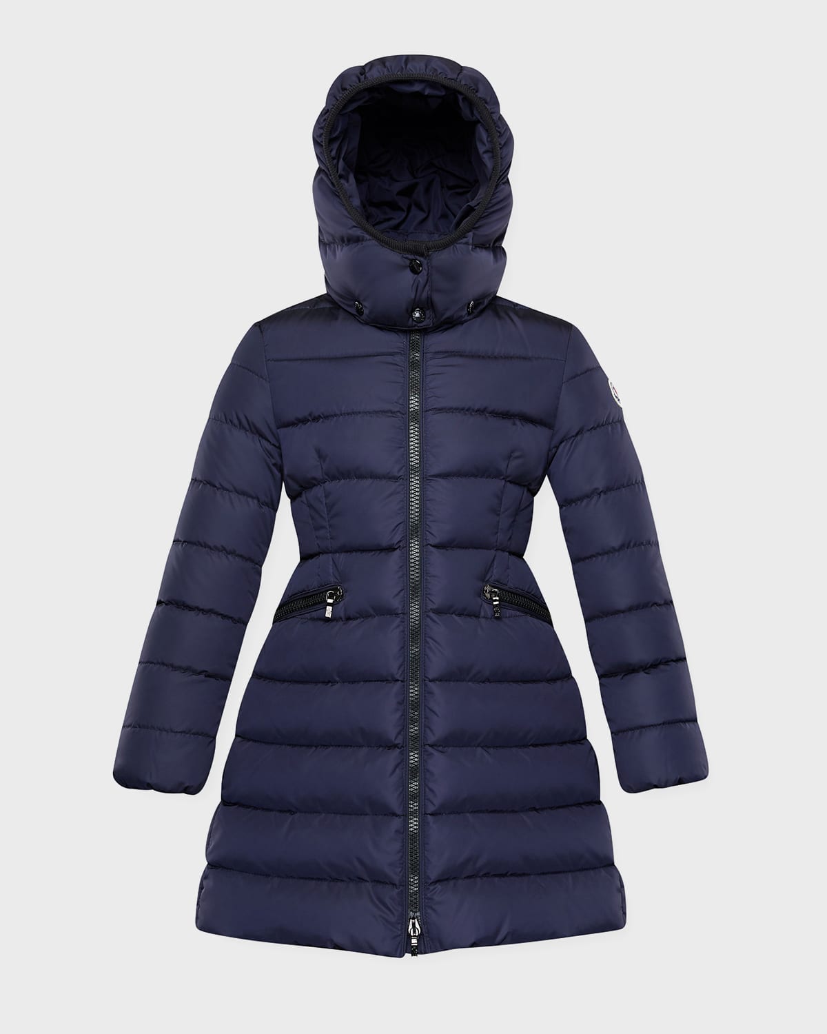 Moncler Girl's Charpal Quilted Long Puffer Coat, Size 8-14 | Neiman Marcus