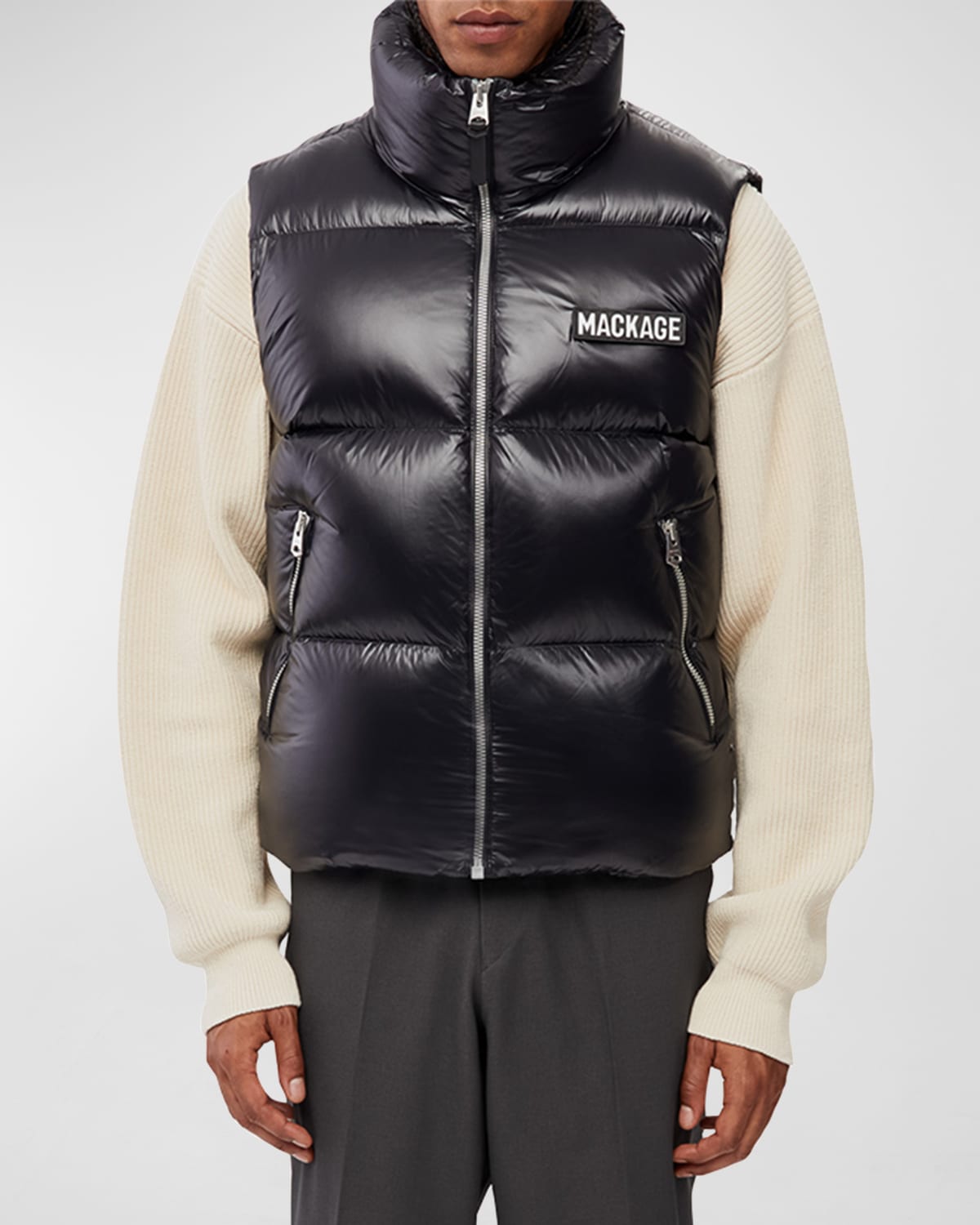 Mackage Men's Hardy Quilted Down Puffer Vest | Neiman Marcus