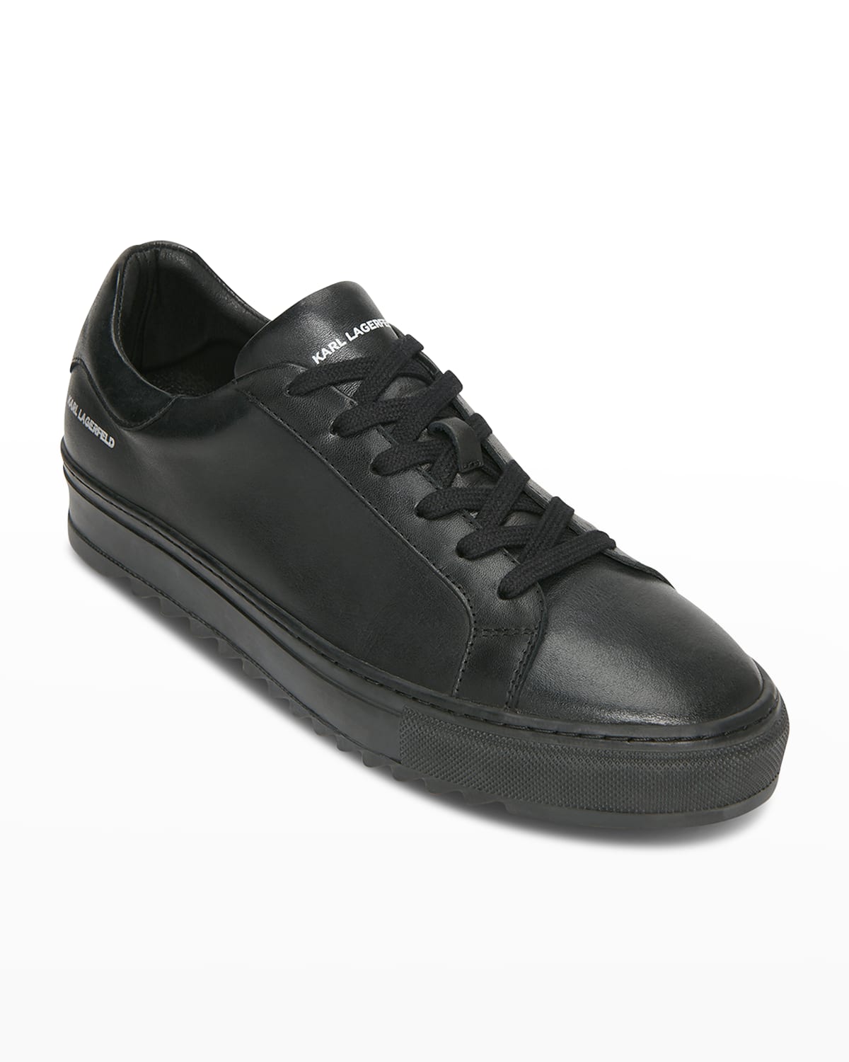Karl Lagerfeld Paris Men's Camo-Sole Mix-Leather Low-Top Sneakers ...