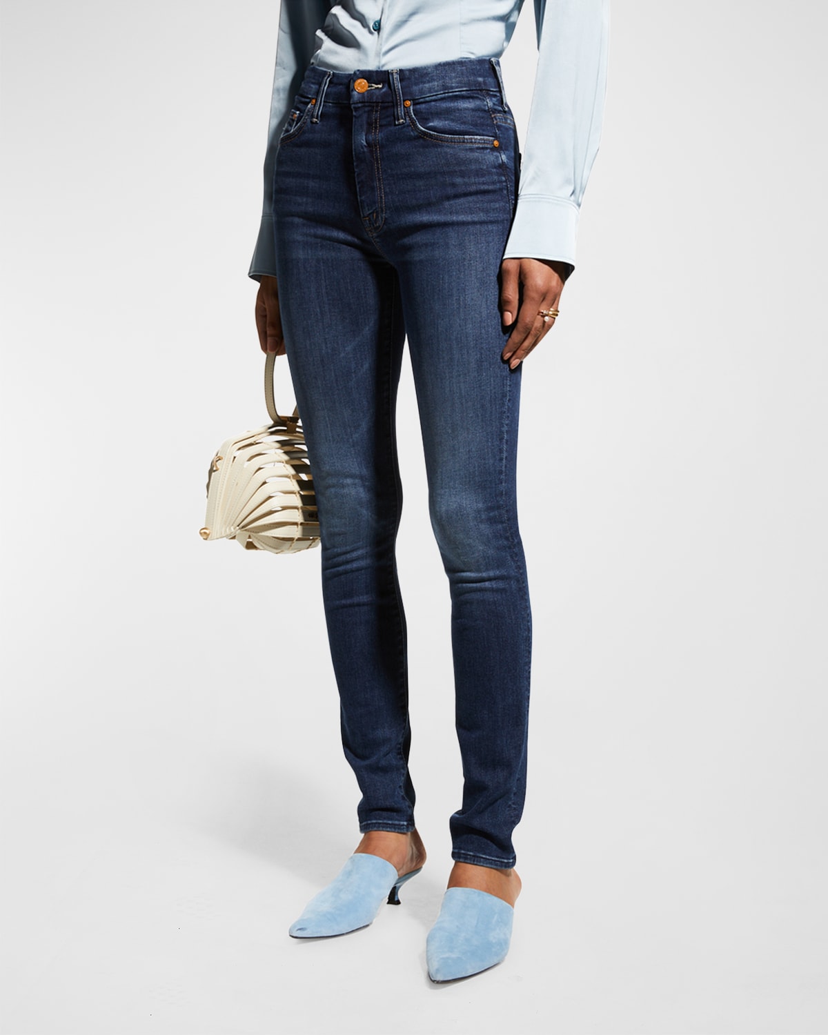 MOTHER The High Waisted Rider Ankle Jeans | Neiman Marcus
