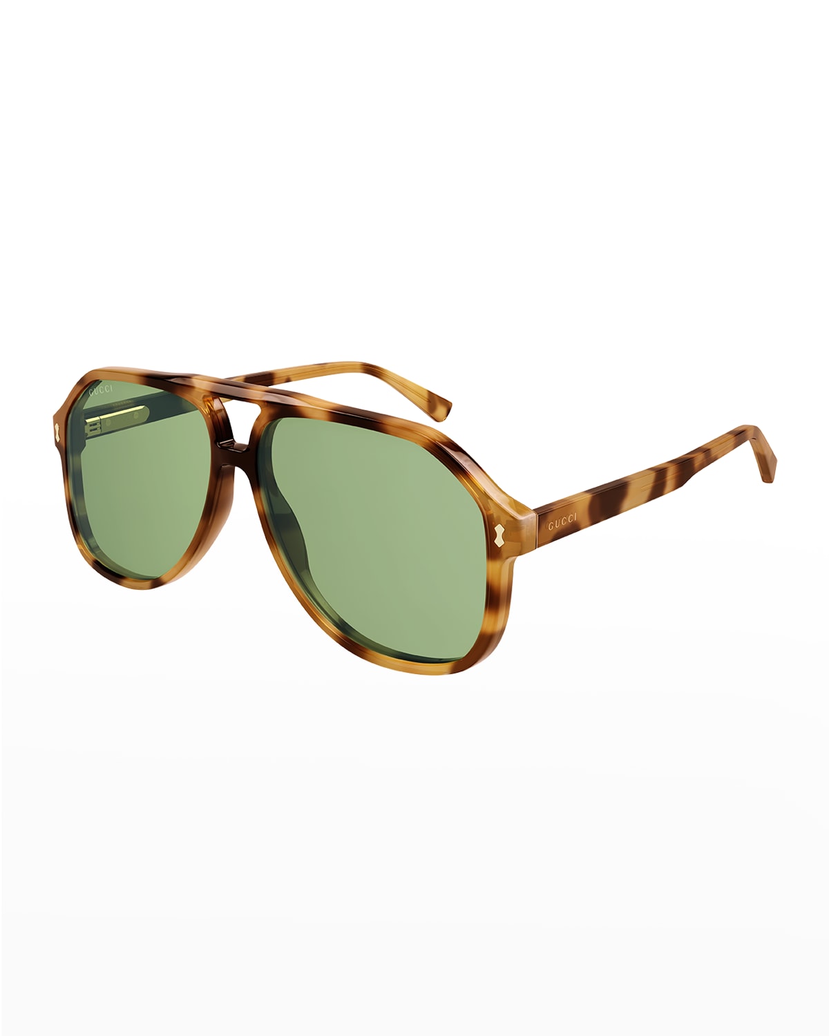 Gucci Men's Acetate Aviator Sunglasses Neiman Marcus