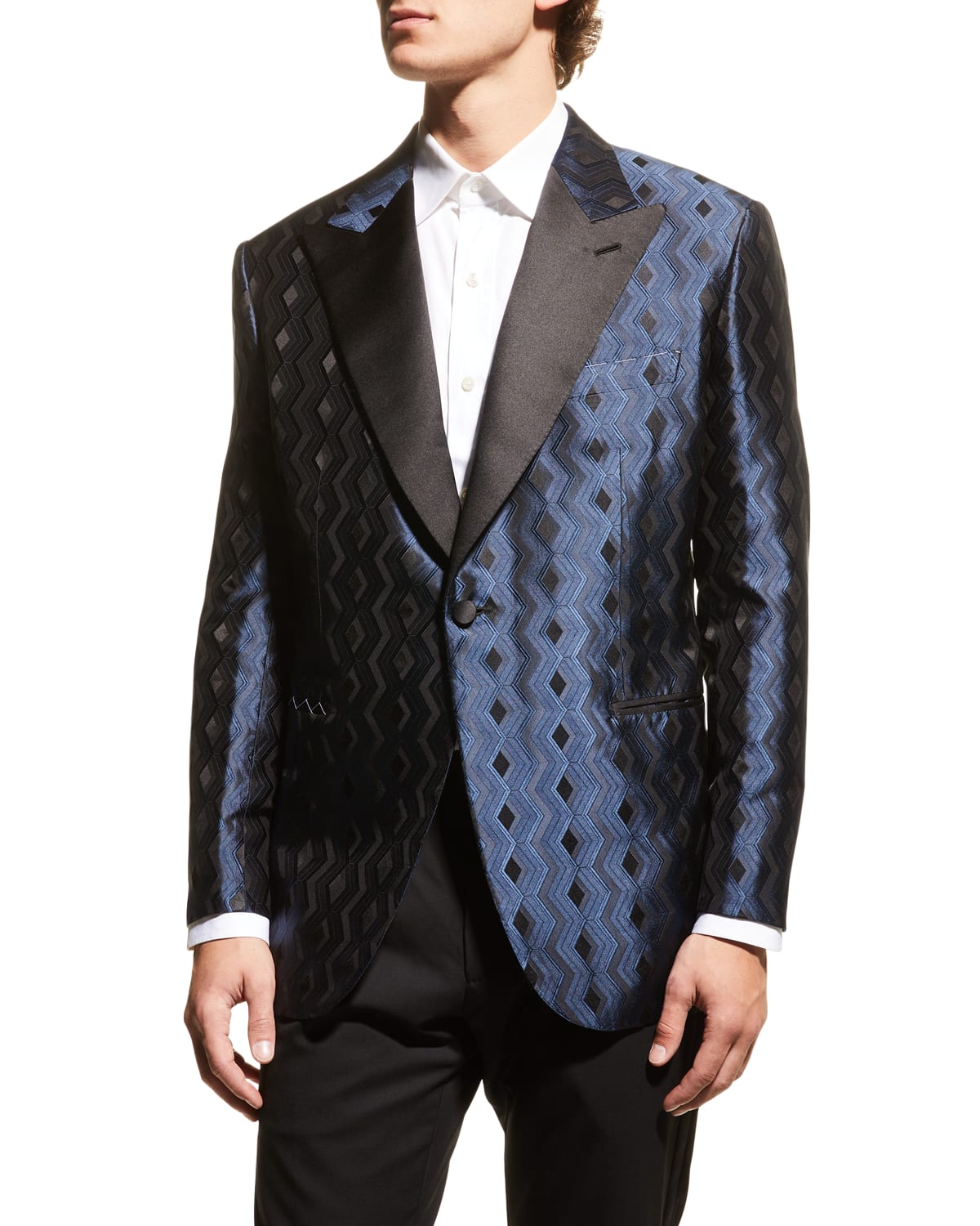 ZEGNA Men's Velvet PeakLapel Dinner Jacket Neiman Marcus