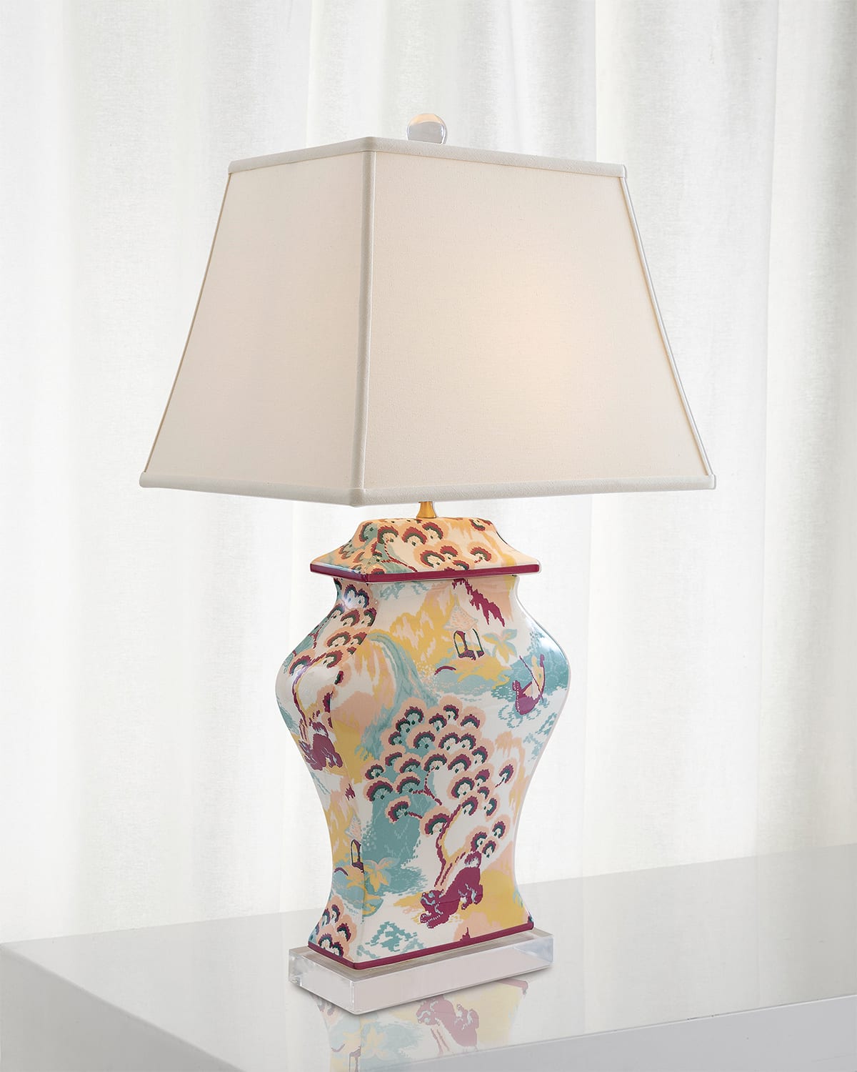 Port 68 Canton Celadon Lamp, 33"T Neiman Marcus