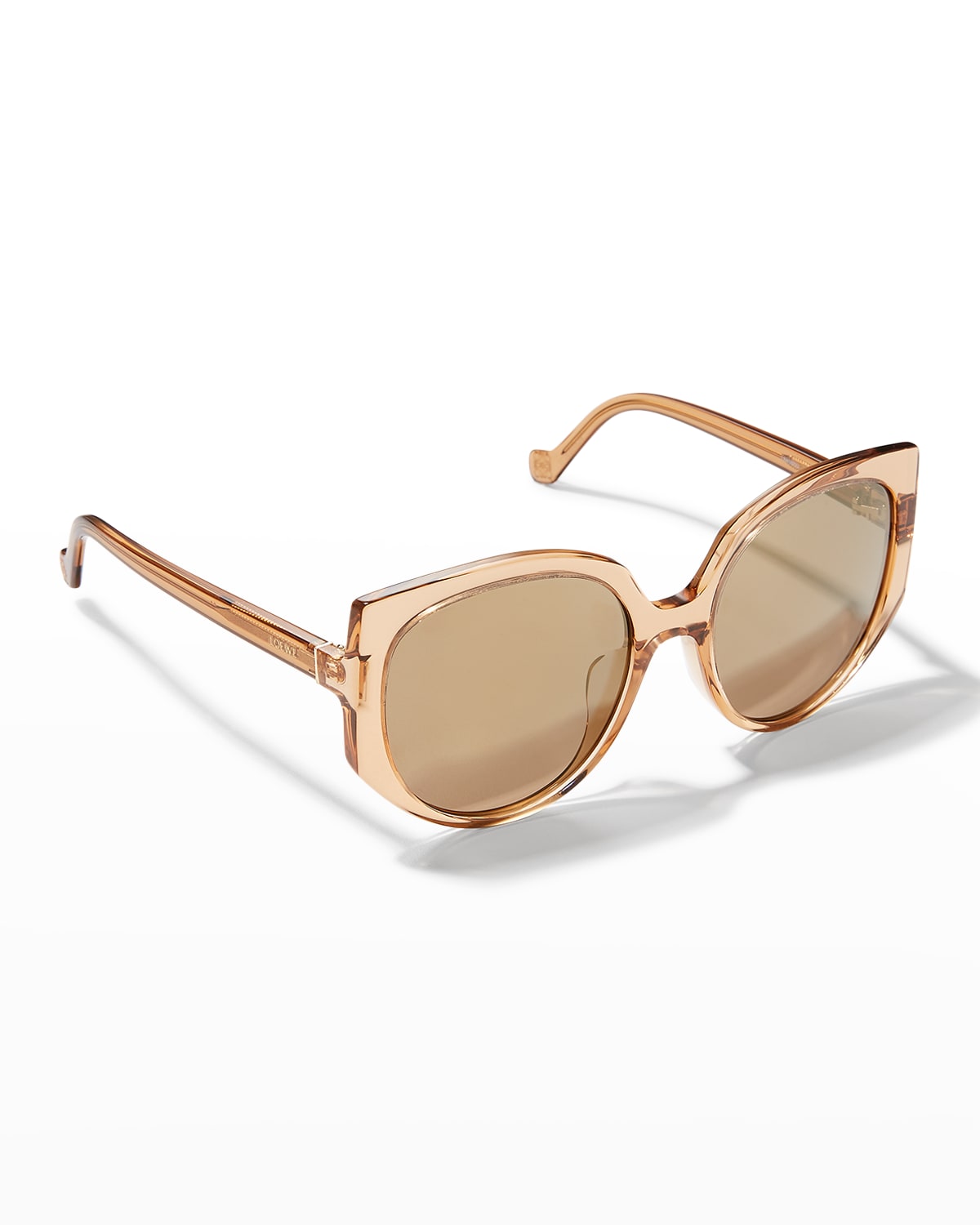 Bottega Raised Logo Acetate CatEye Sunglasses Neiman Marcus