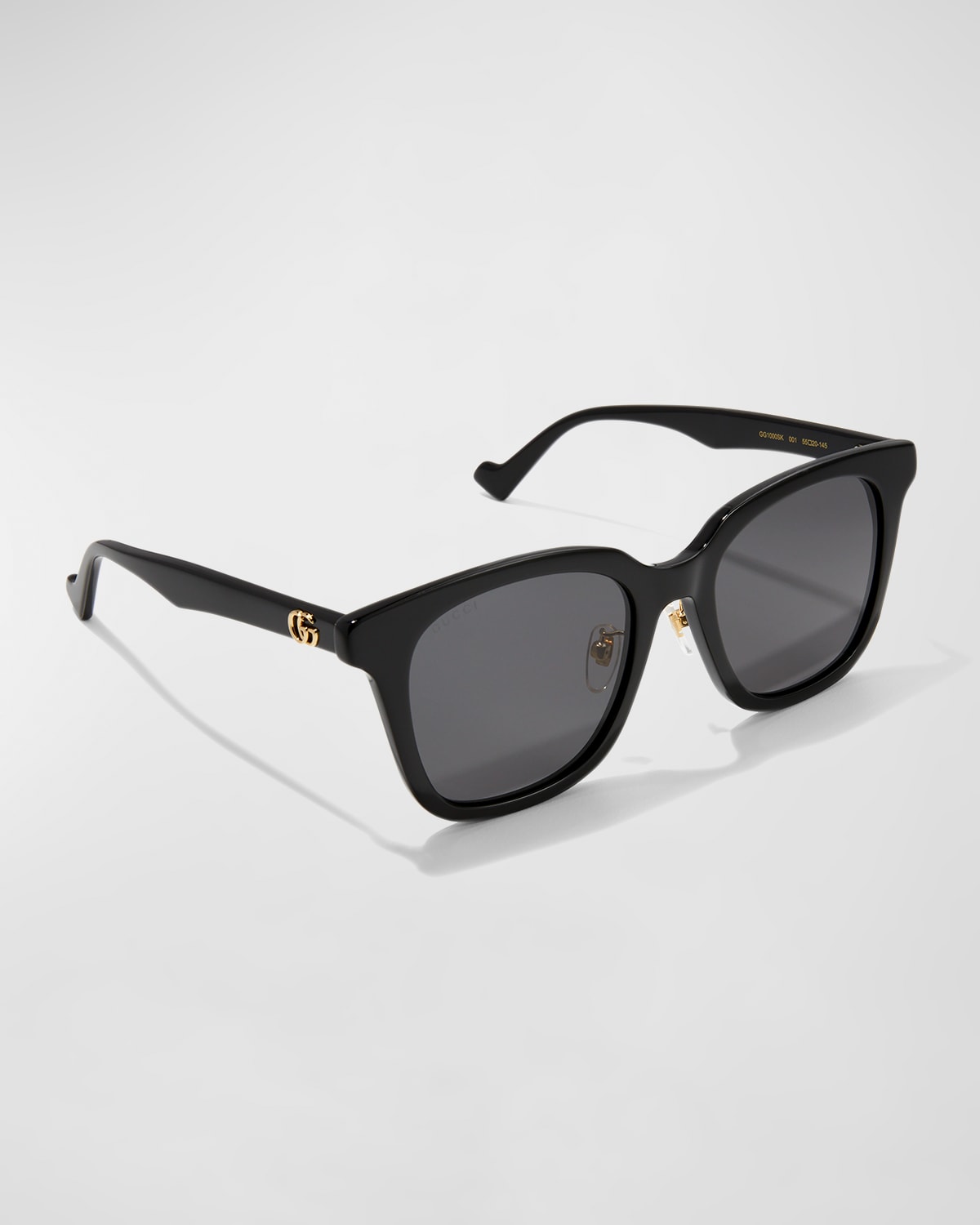 Gucci Square Metal And Acetate Sunglasses W Chain Strap Neiman Marcus