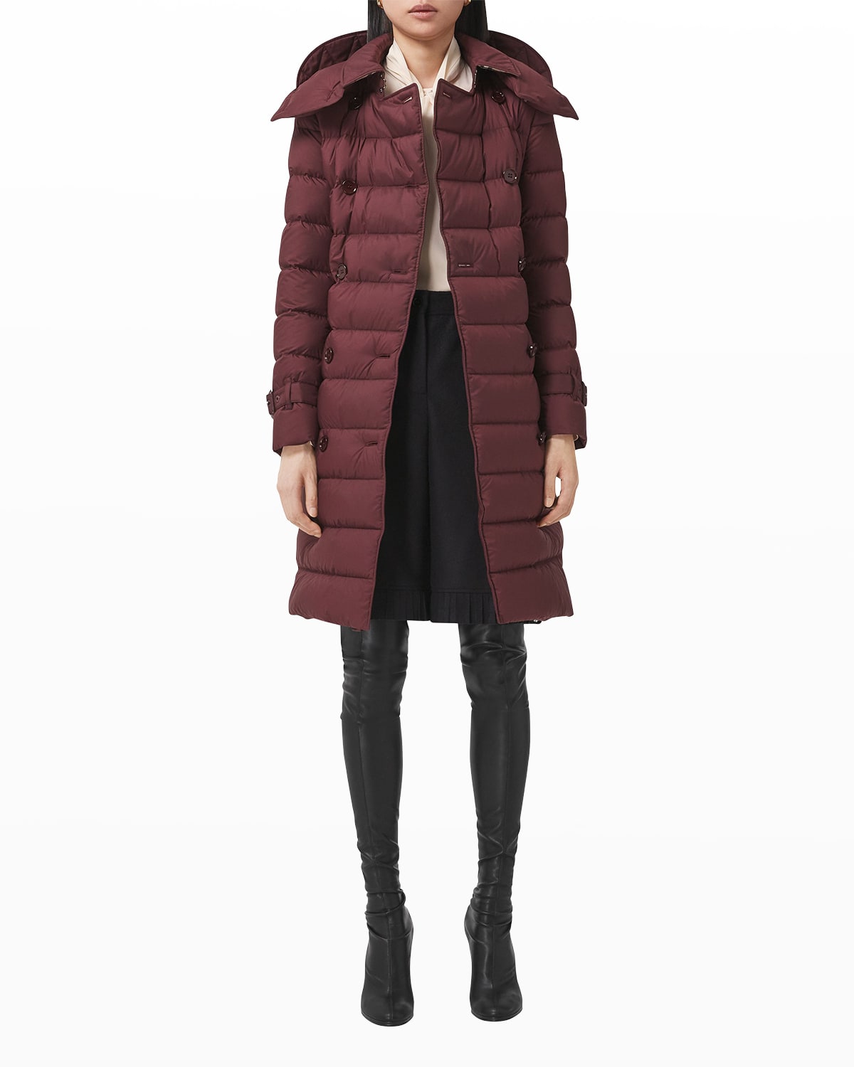 burberry khaki puffer coat