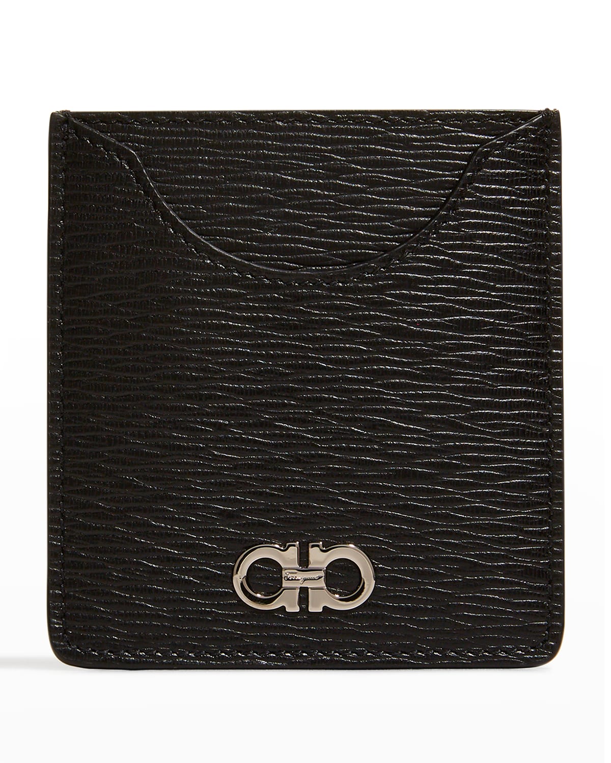 Ferragamo Men's Gancini Card Holder with PullOut Window Neiman Marcus