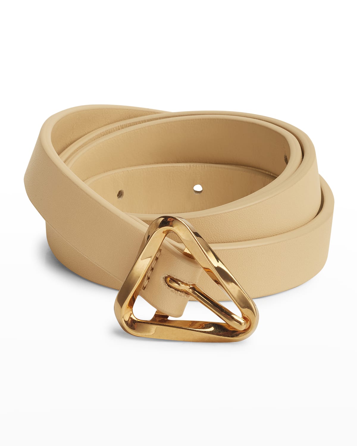 Bottega Veneta Twisted Triangle Napa Buckle Belt | Neiman Marcus