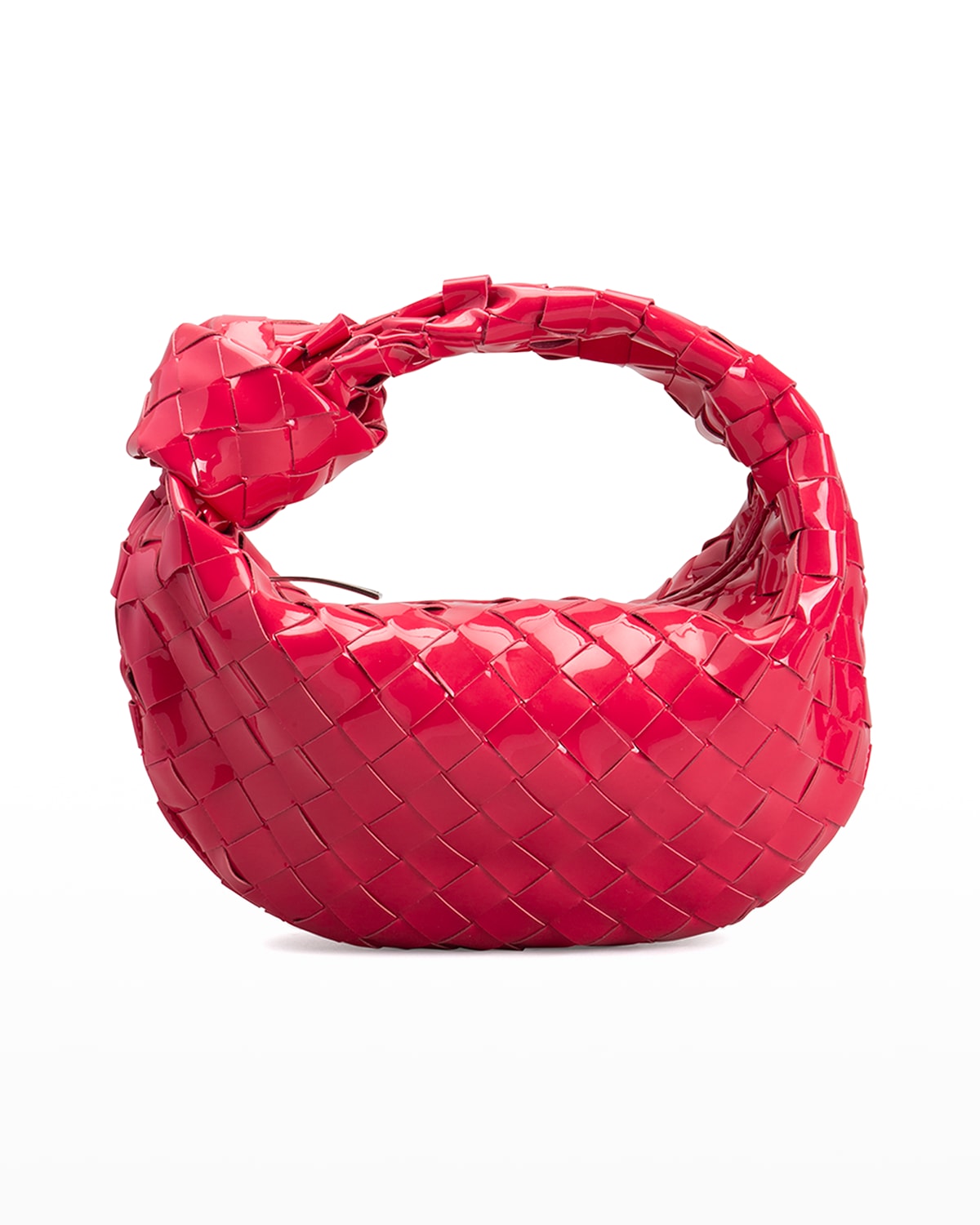 Bottega Veneta Mini Jodie Intrecciato Patent Leather Hobo Bag Neiman Marcus