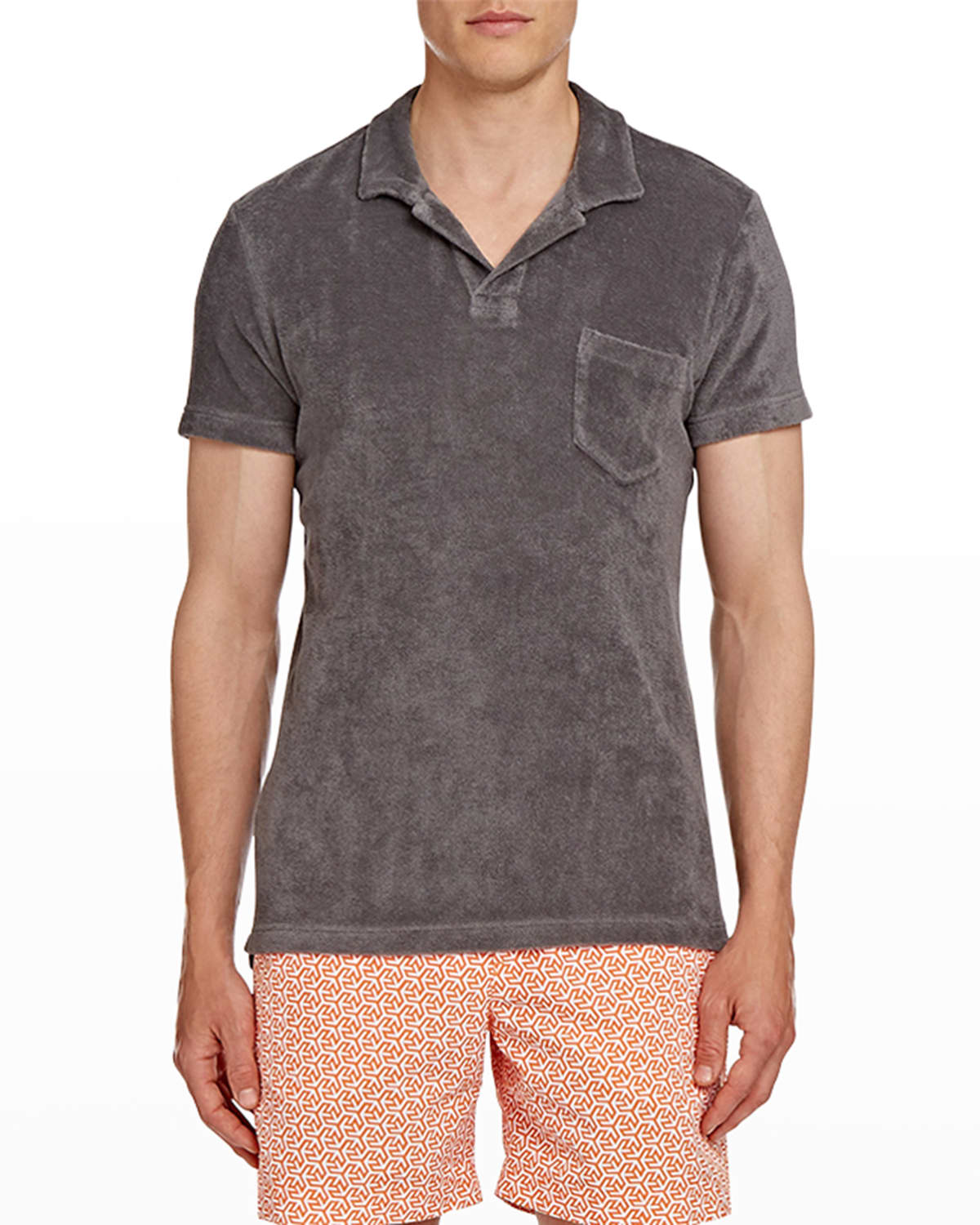 Orlebar Brown Men's Cotton Terry Polo Shirt | Neiman Marcus