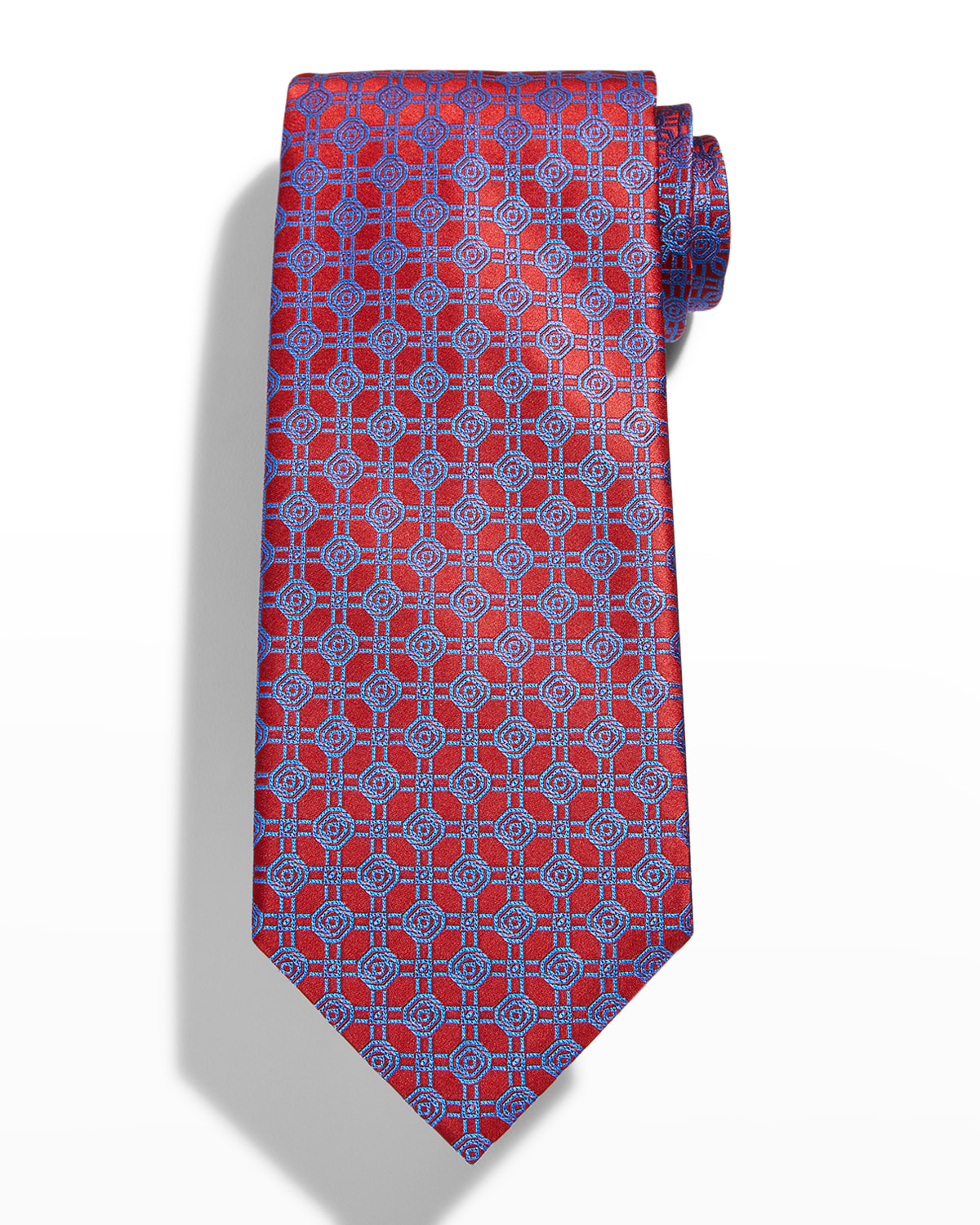 Stefano Ricci Men's GeometricPrint Silk Tie Neiman Marcus