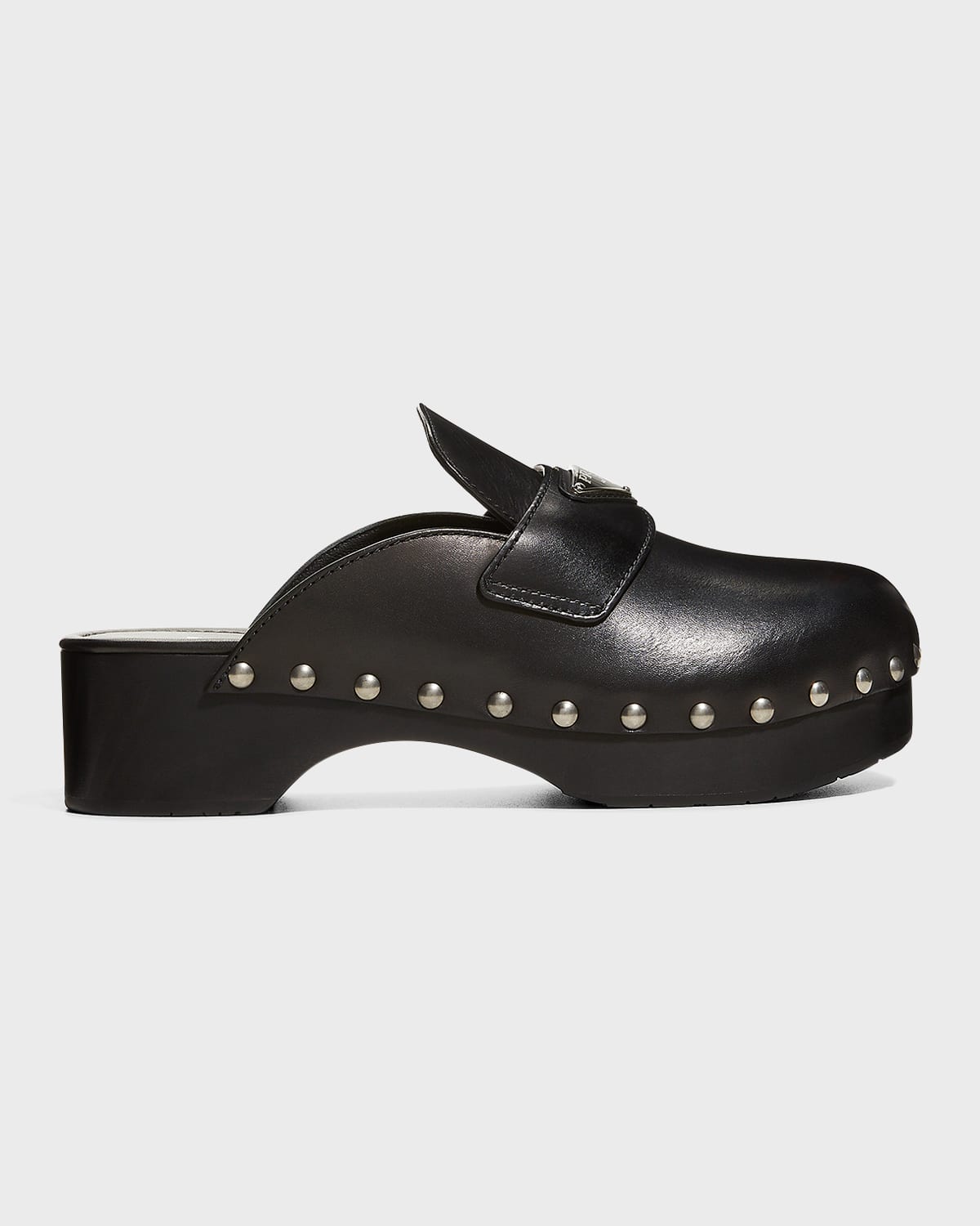 Prada Patent Leather Logo Loafers Neiman Marcus