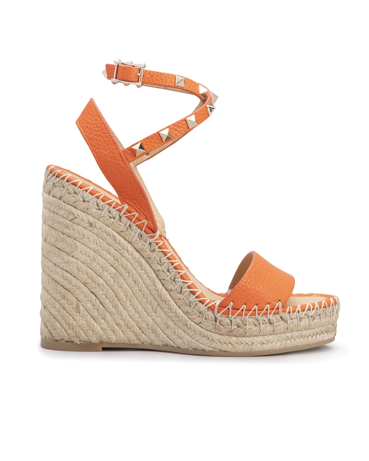 rockstud espadrille wedge