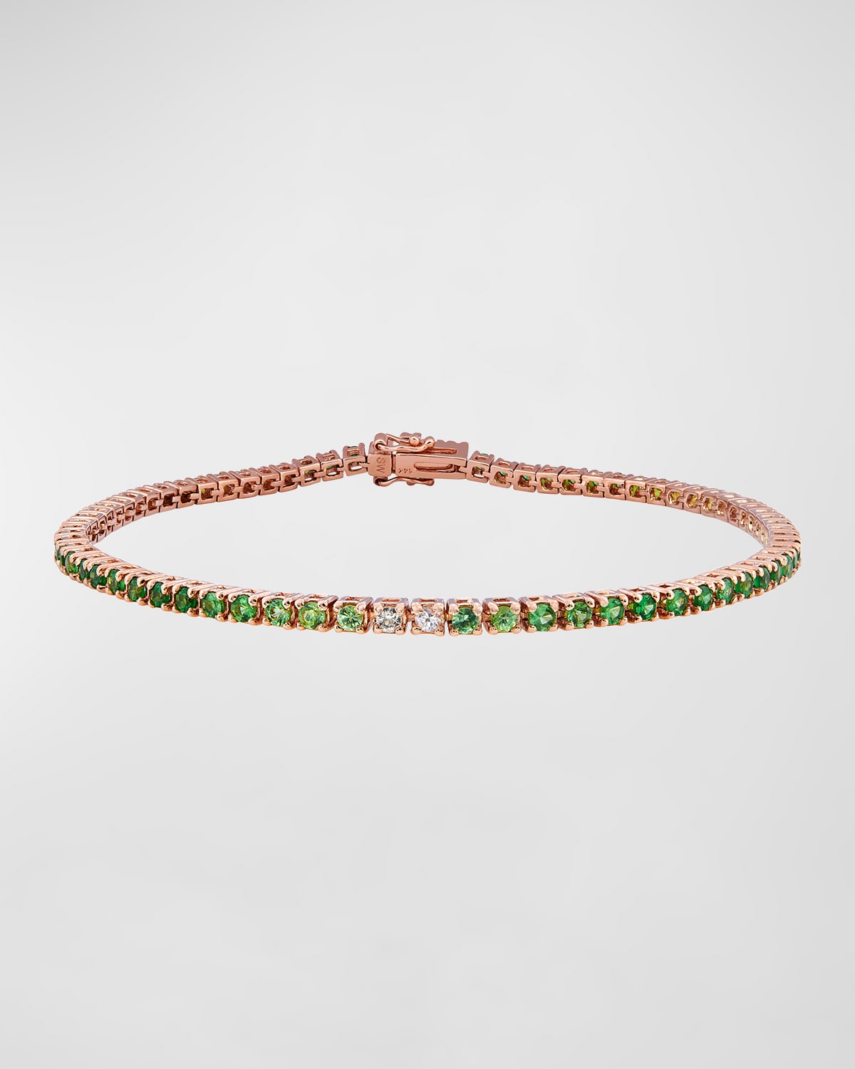 Stevie Wren 14k Gold Sapphire and Turquoise Rainbow Tennis Bracelet