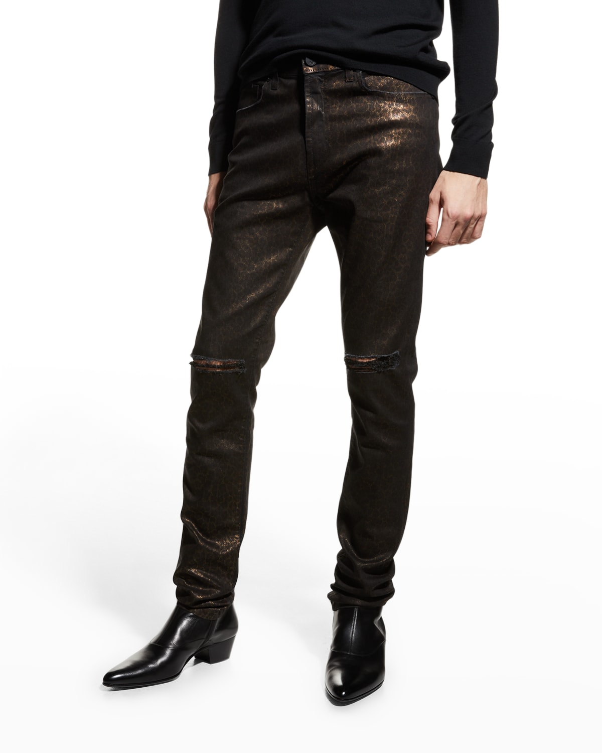 cheetah print jeans for men