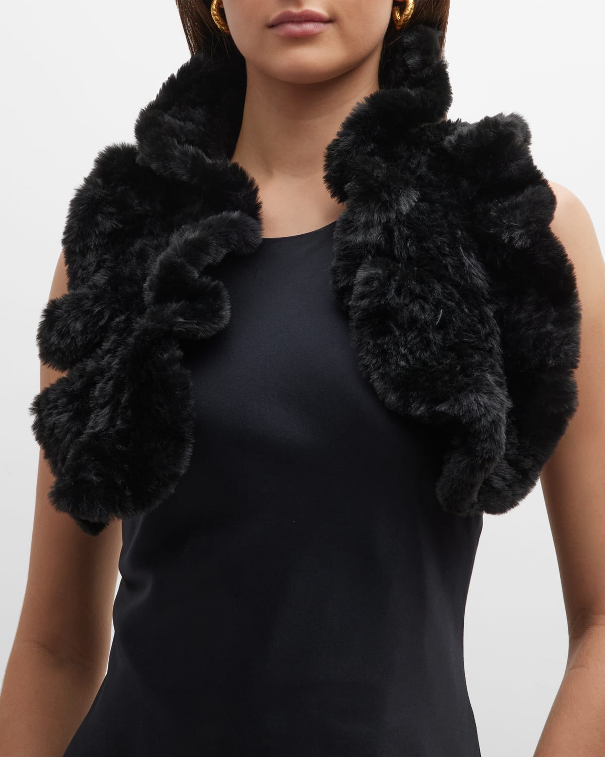 Surell Accessories FauxFur PullThrough Scarf Neiman Marcus