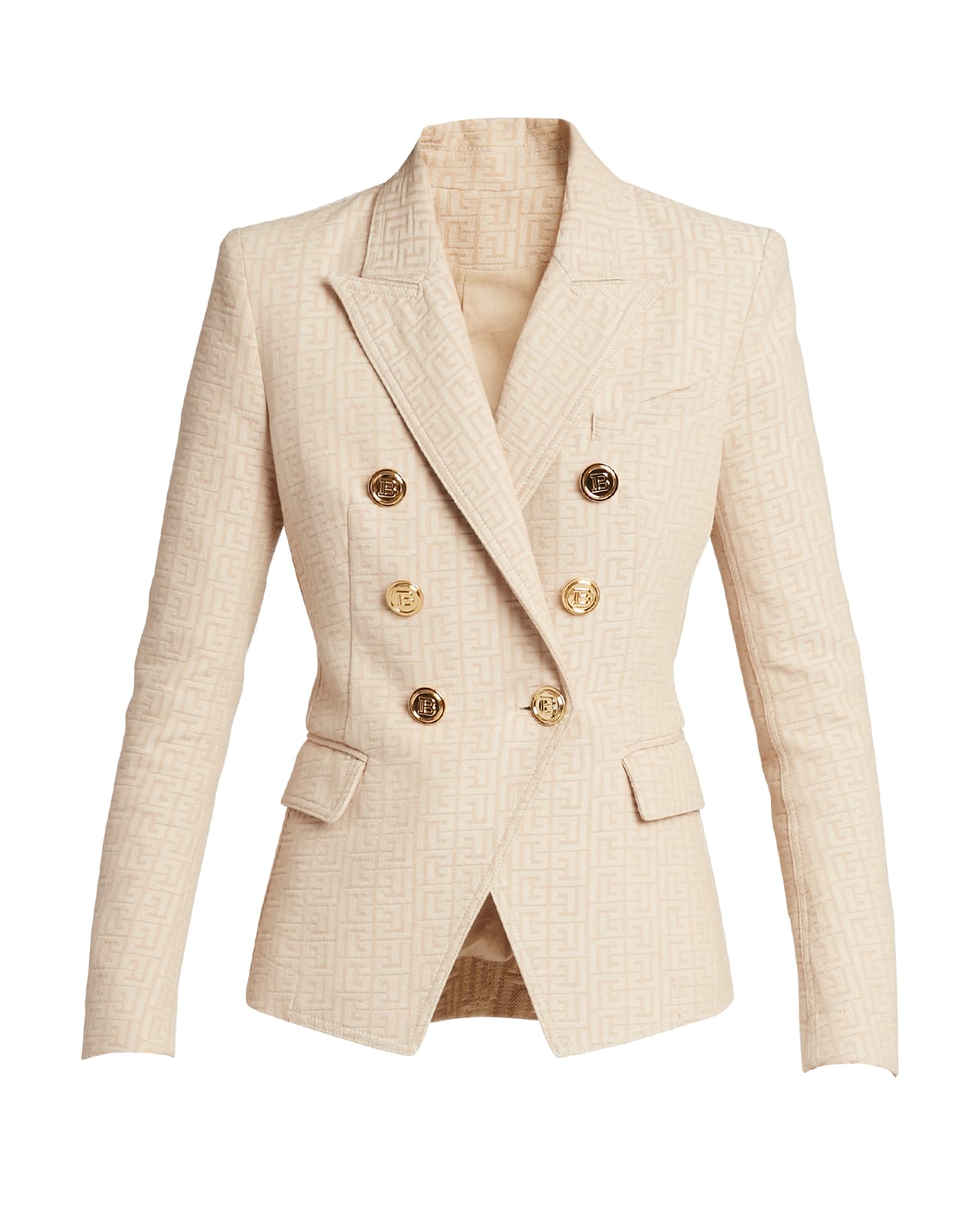 balmain monogram blazer