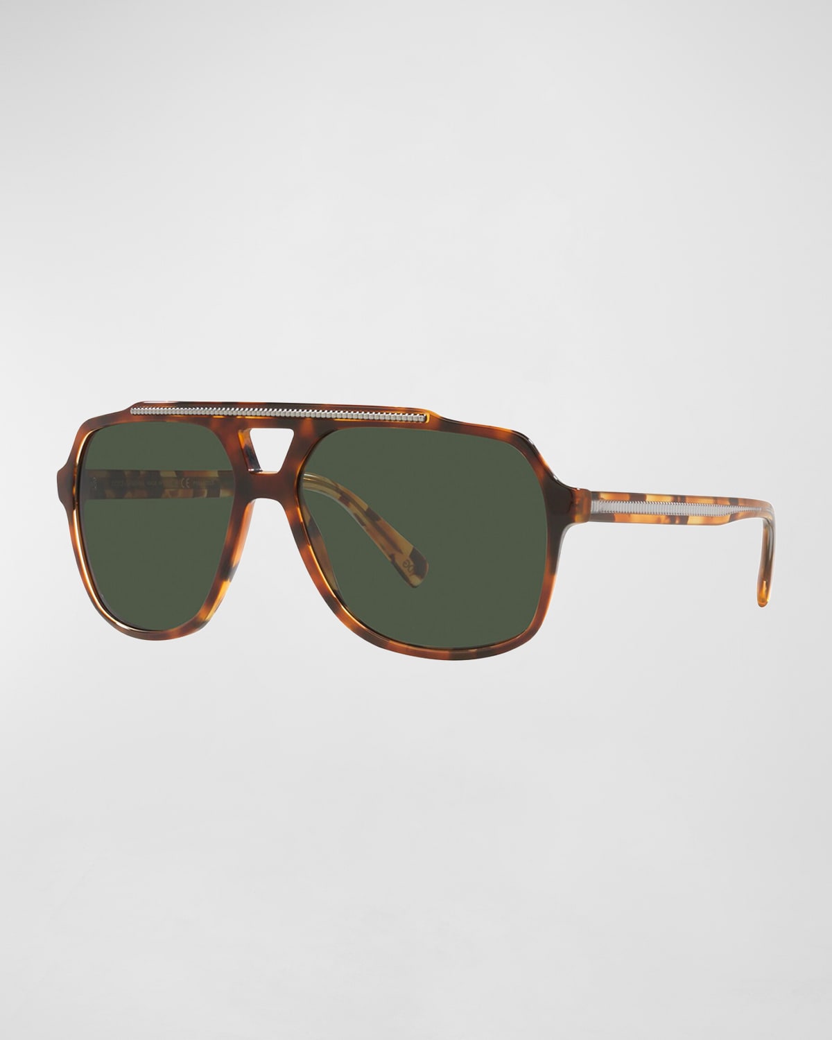 Gucci Men's Square Solid Acetate Pilot Sunglasses Neiman Marcus