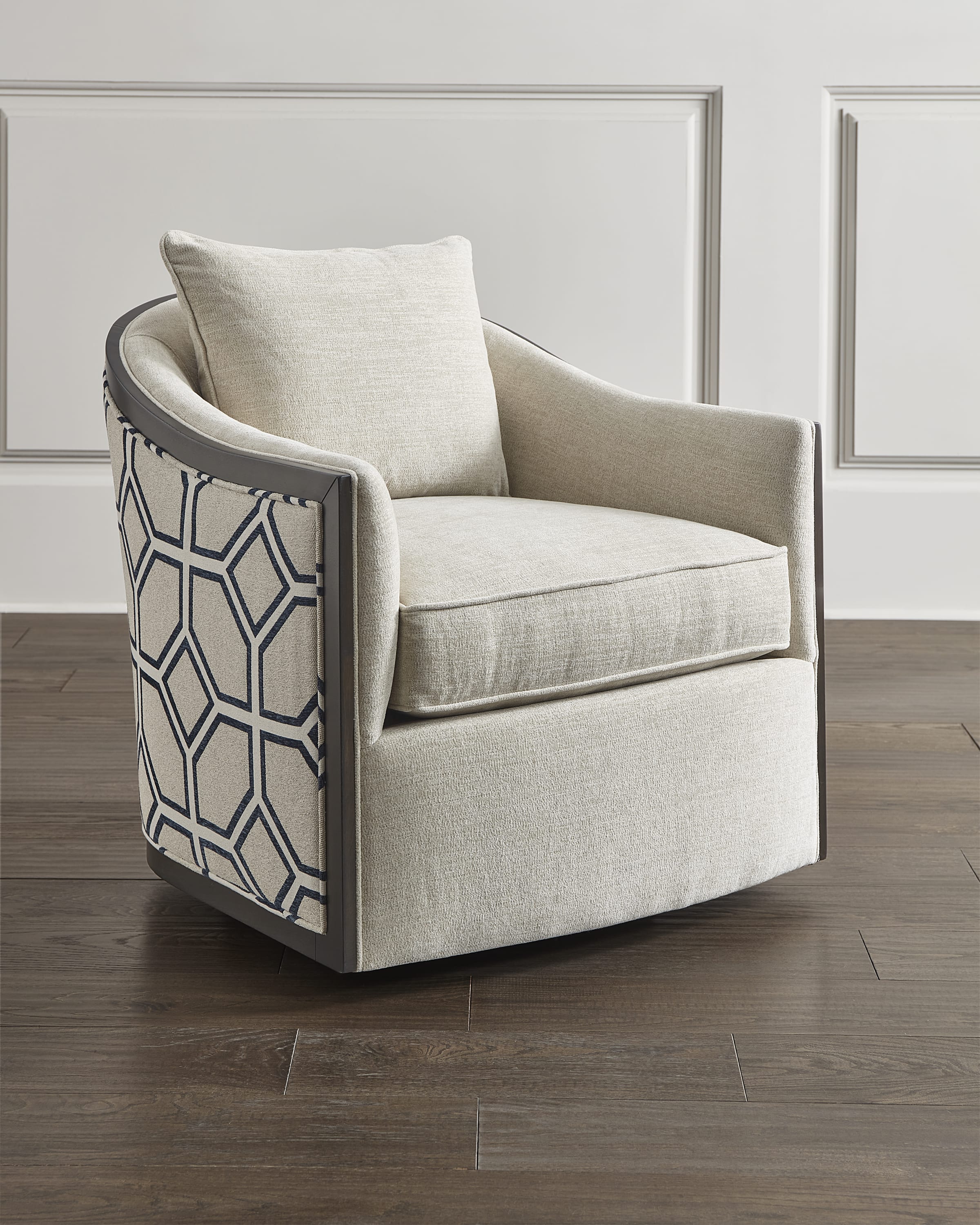 HF Custom Penn Swivel Chair Neiman Marcus